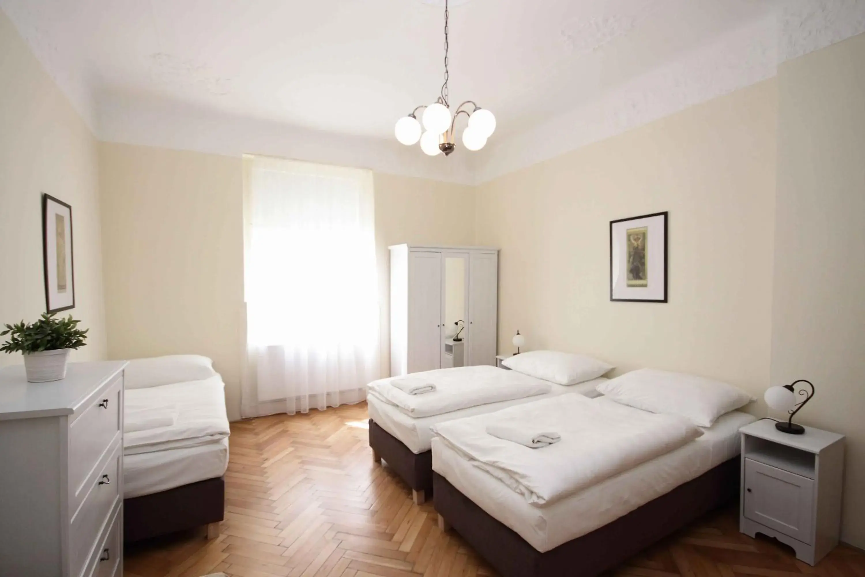 Bed in Prague Central Exclusive Apartments