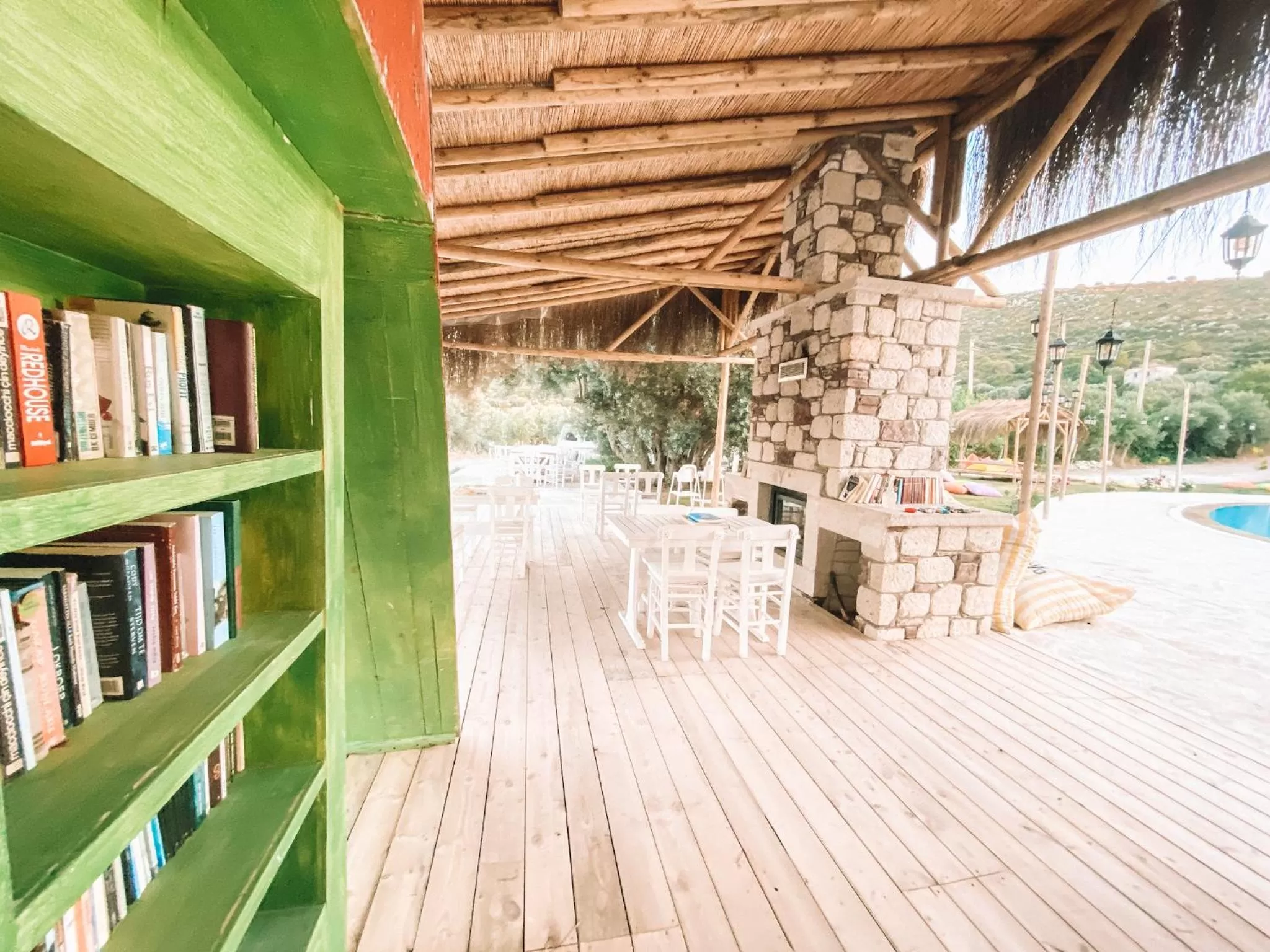 Library in Alaçatı Barbarossa Hotel