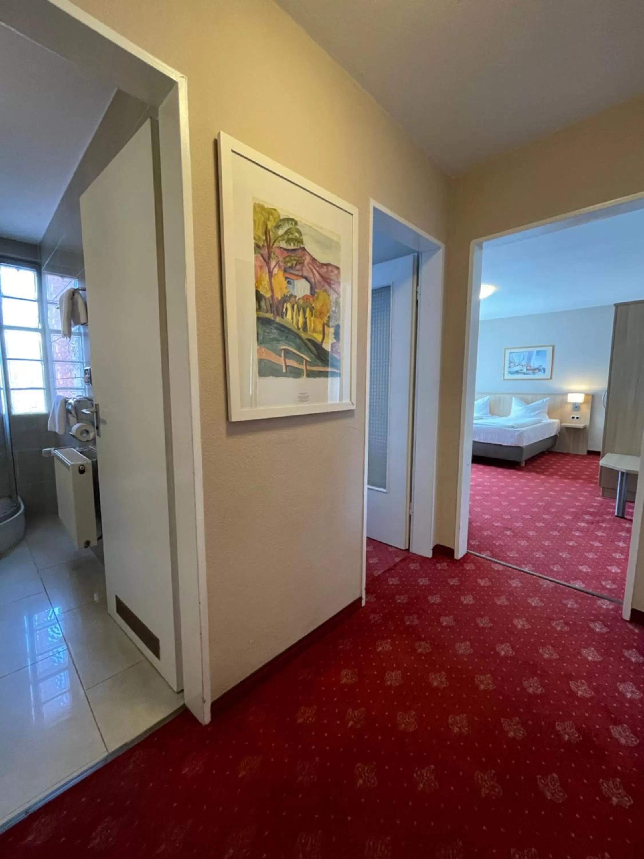 Communal lounge/ TV room, Bed in Hafner Hotel- Apartment