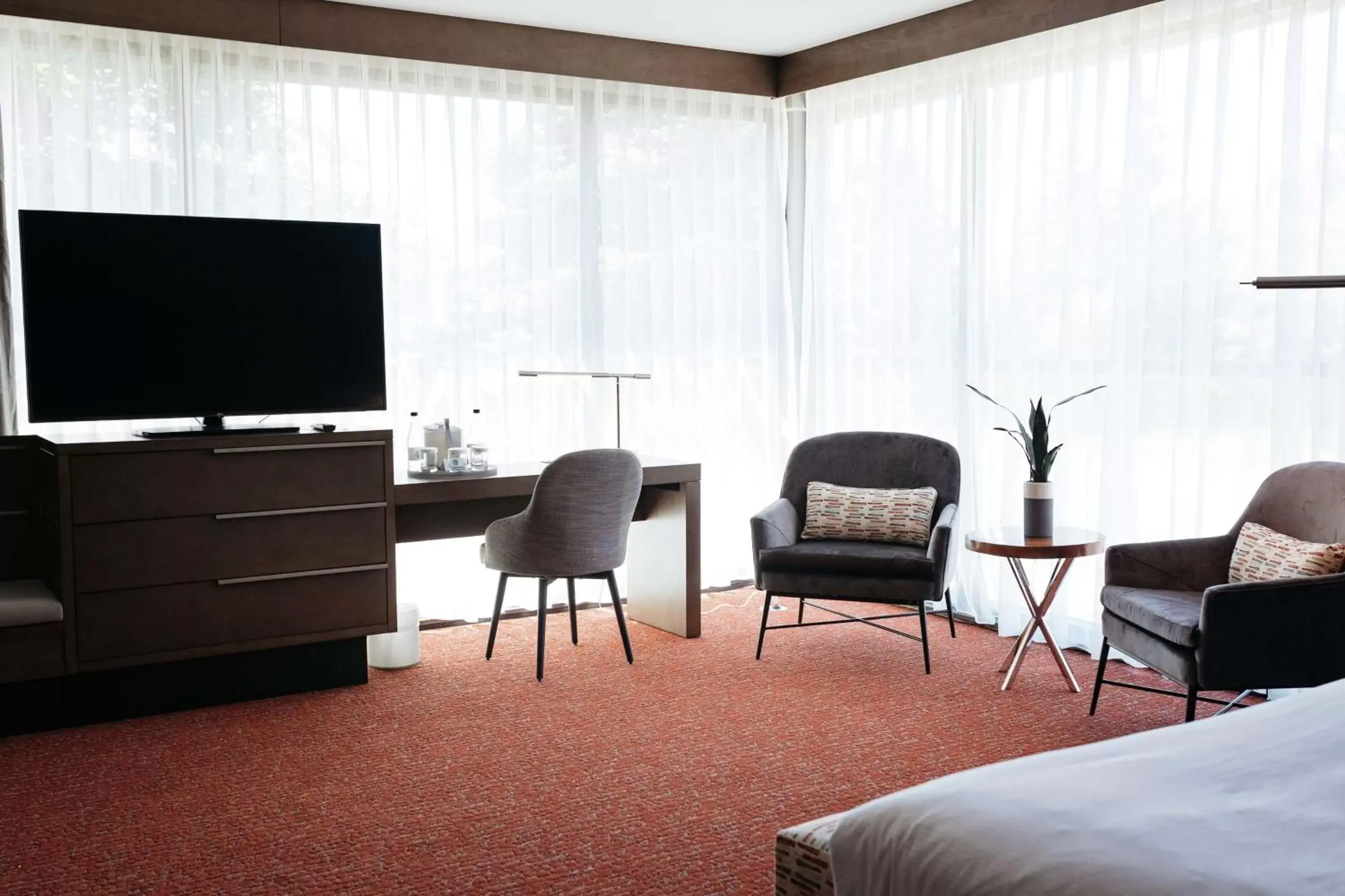 Bedroom, TV/Entertainment Center in Revel Hotel, Tapestry Collection By Hilton