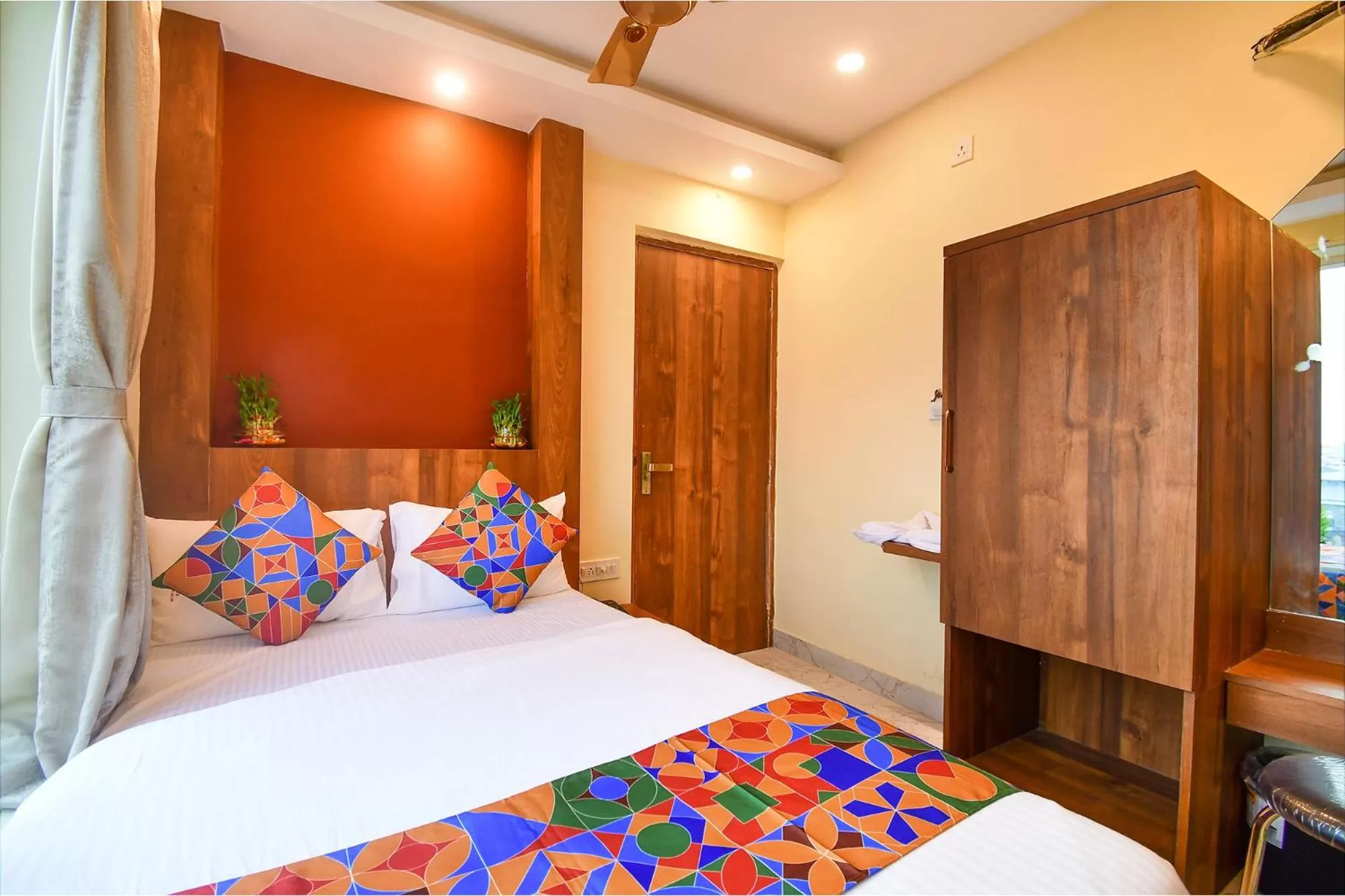 Photo of the whole room, Bed in FabHotel Aqua Tulip - Nr Milan Mela