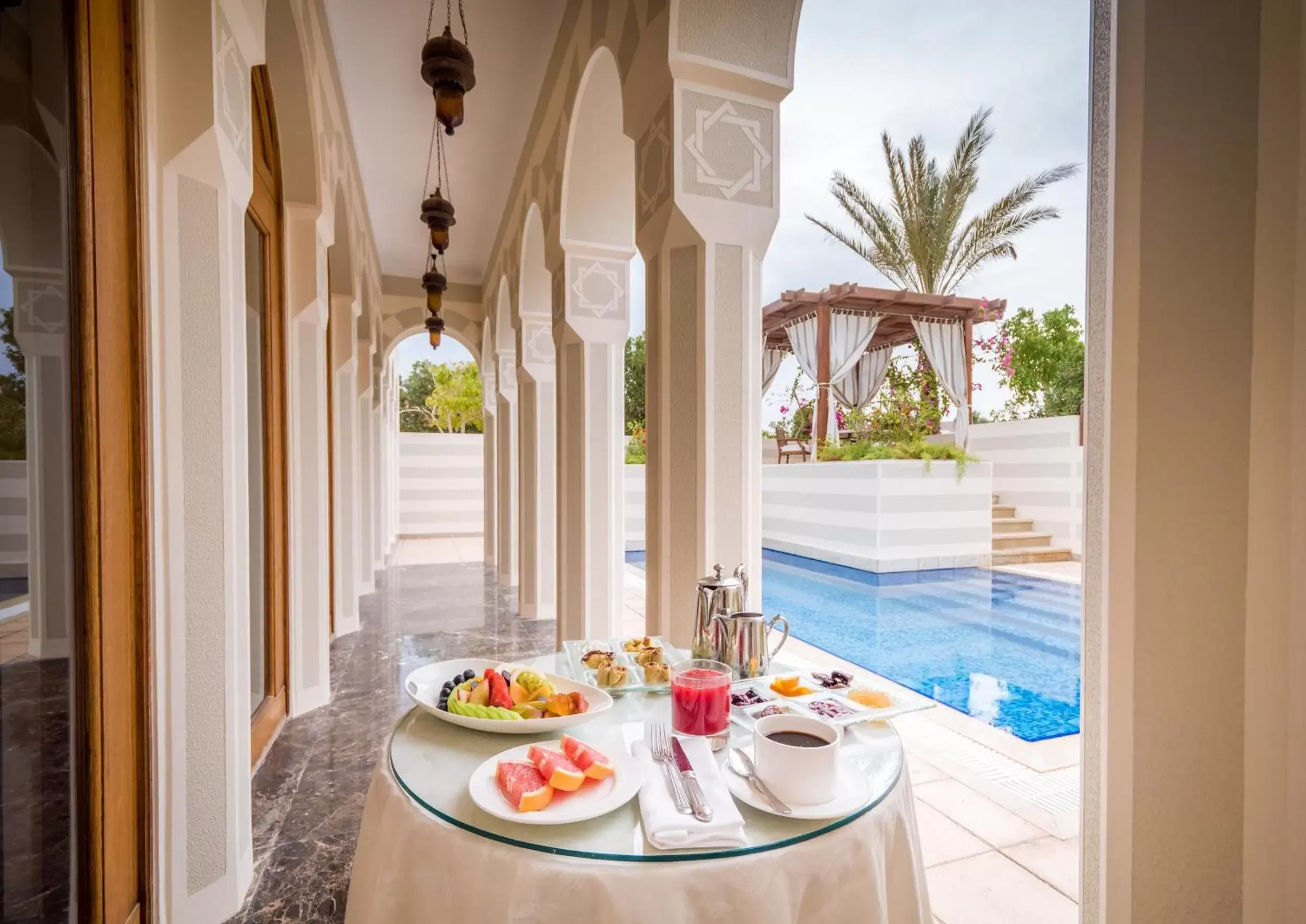 Breakfast in The Oberoi Beach Resort, Sahl Hasheesh Breakfast in The Oberoi Beach Resort, Sahl Hasheesh