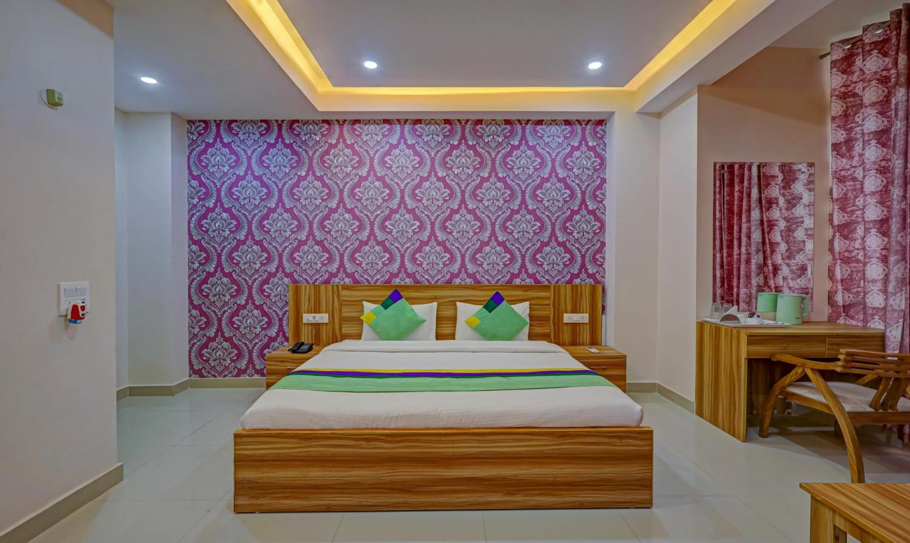 Bedroom, Bed in Treebo Primeone