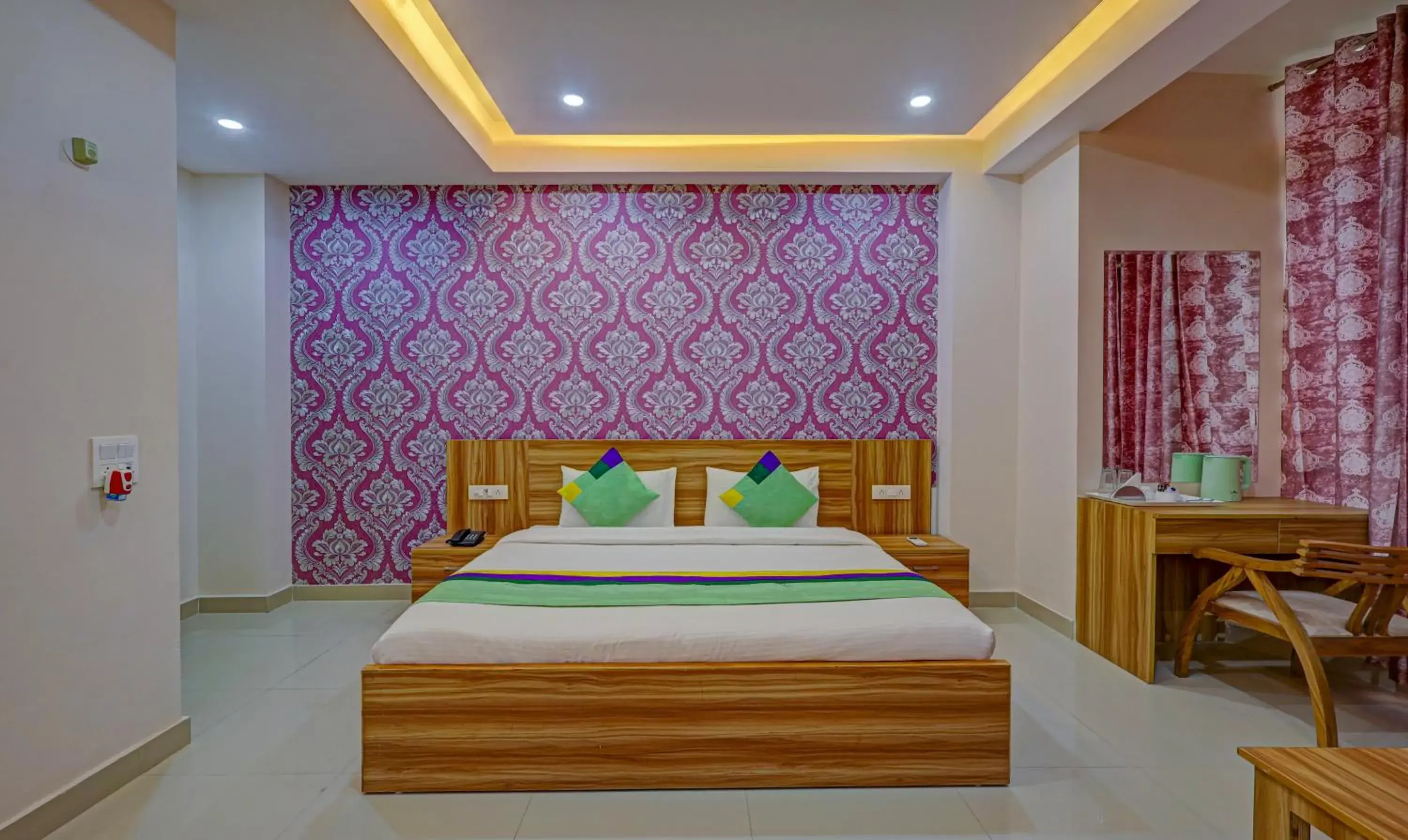 Bedroom, Bed in Treebo Primeone Bedroom, Bed in Treebo Primeone