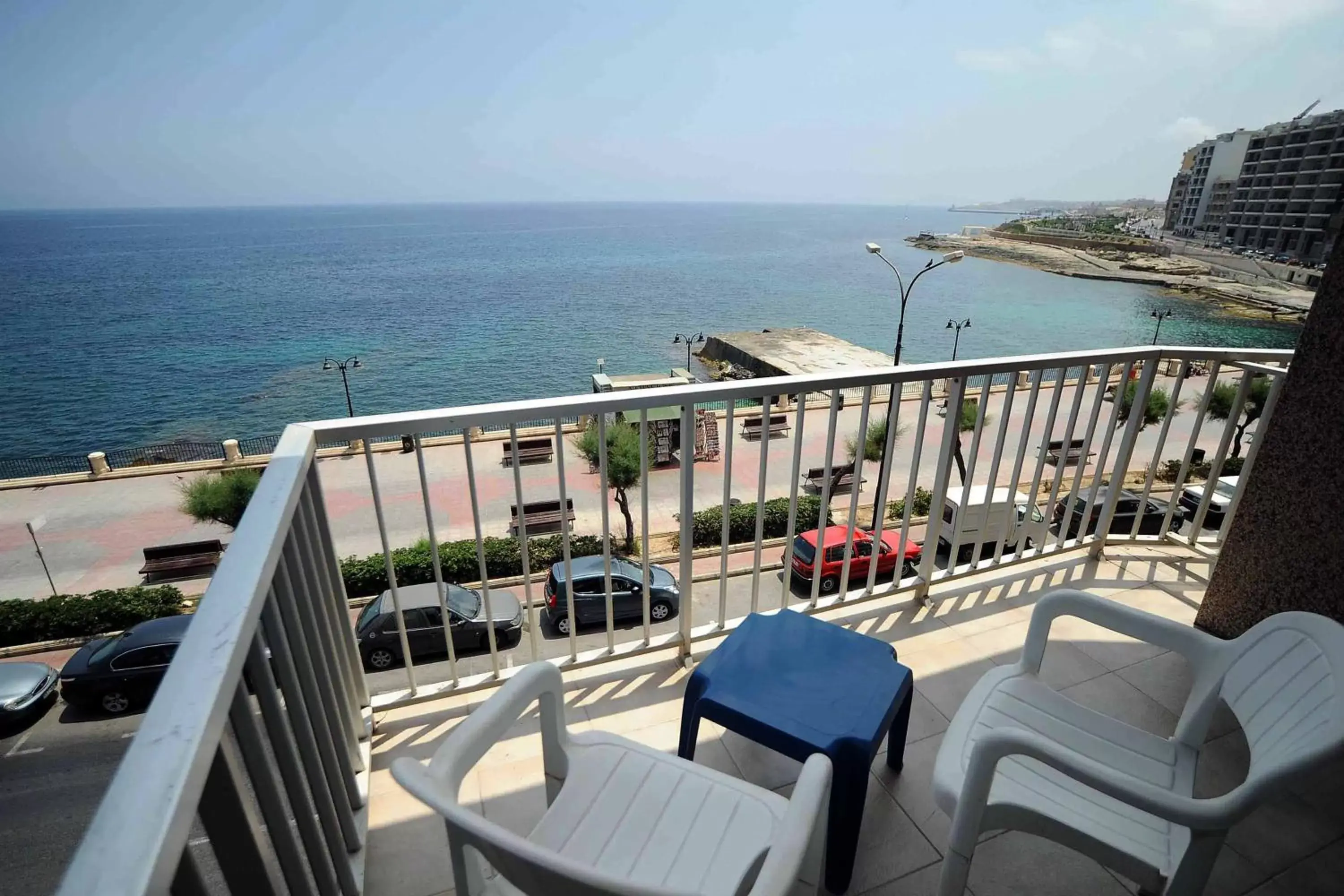 View (from property/room), Balcony/Terrace in Sliema Chalet Hotel