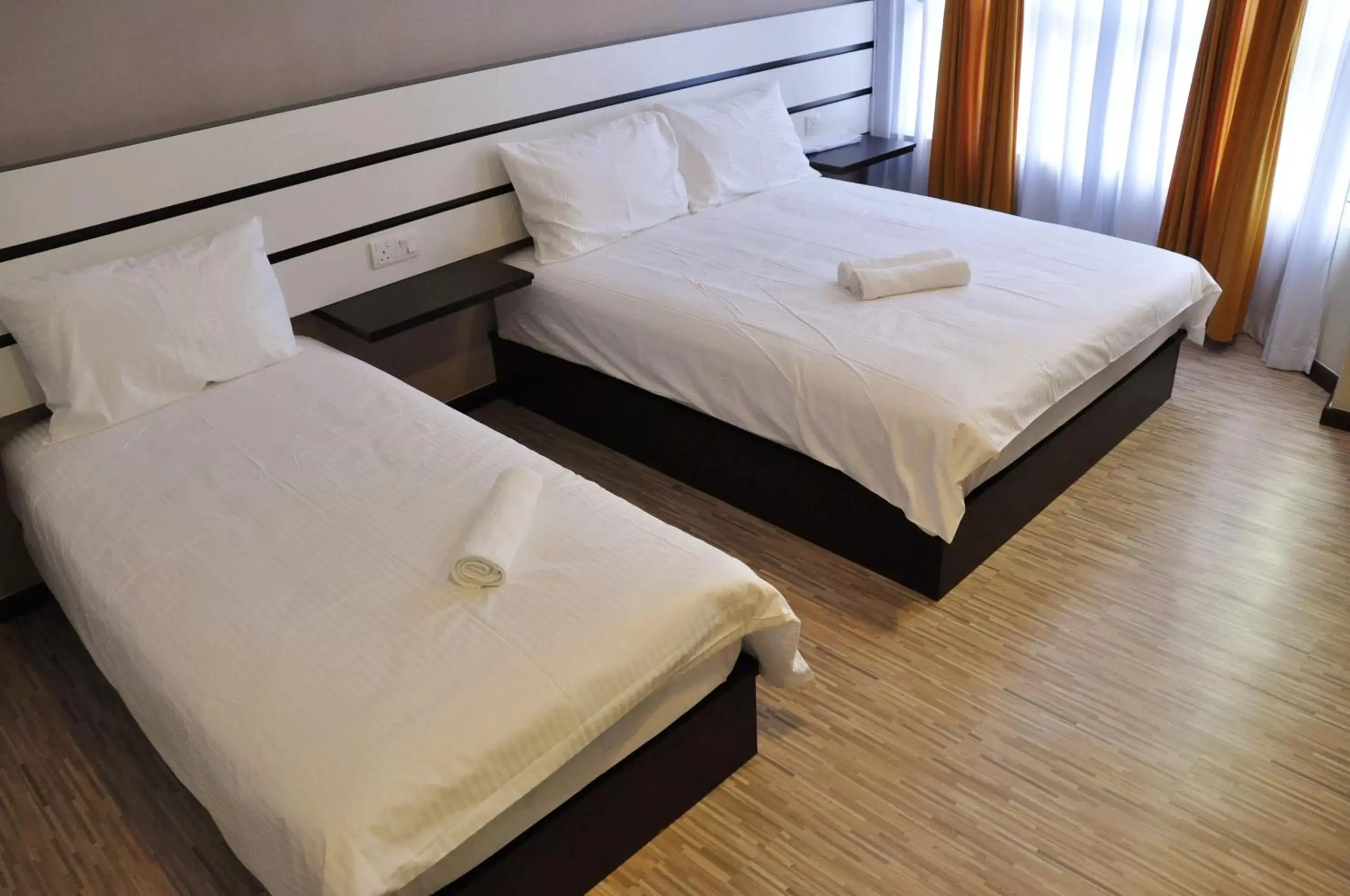 Bed in Grand Kapar Hotel Kuala Selangor