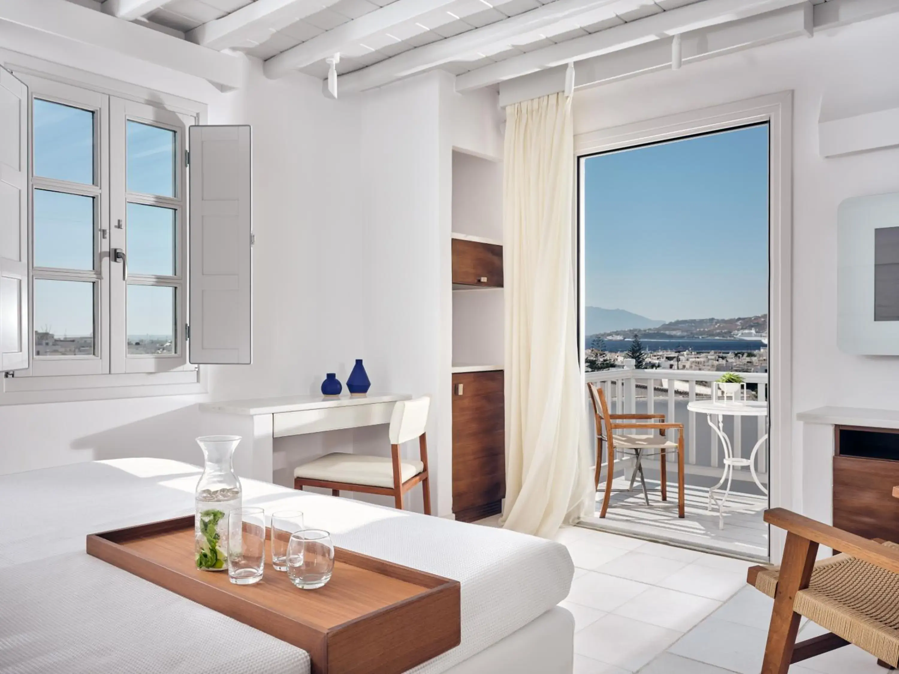 Standard Double or Twin Room with Sea or Pool View in Belvedere Mykonos - Main Hotel