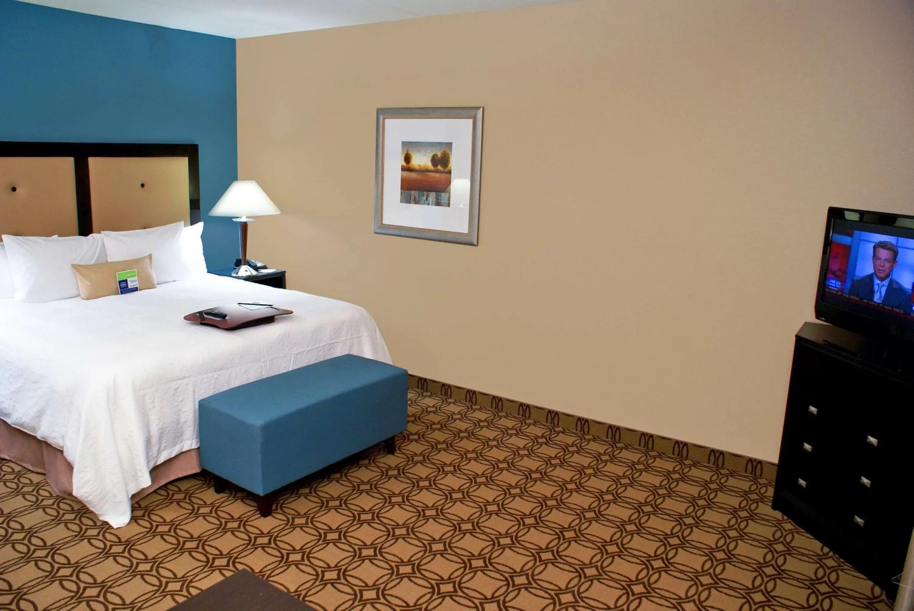 Bed in Hampton Inn & Suites Charlotte-Airport