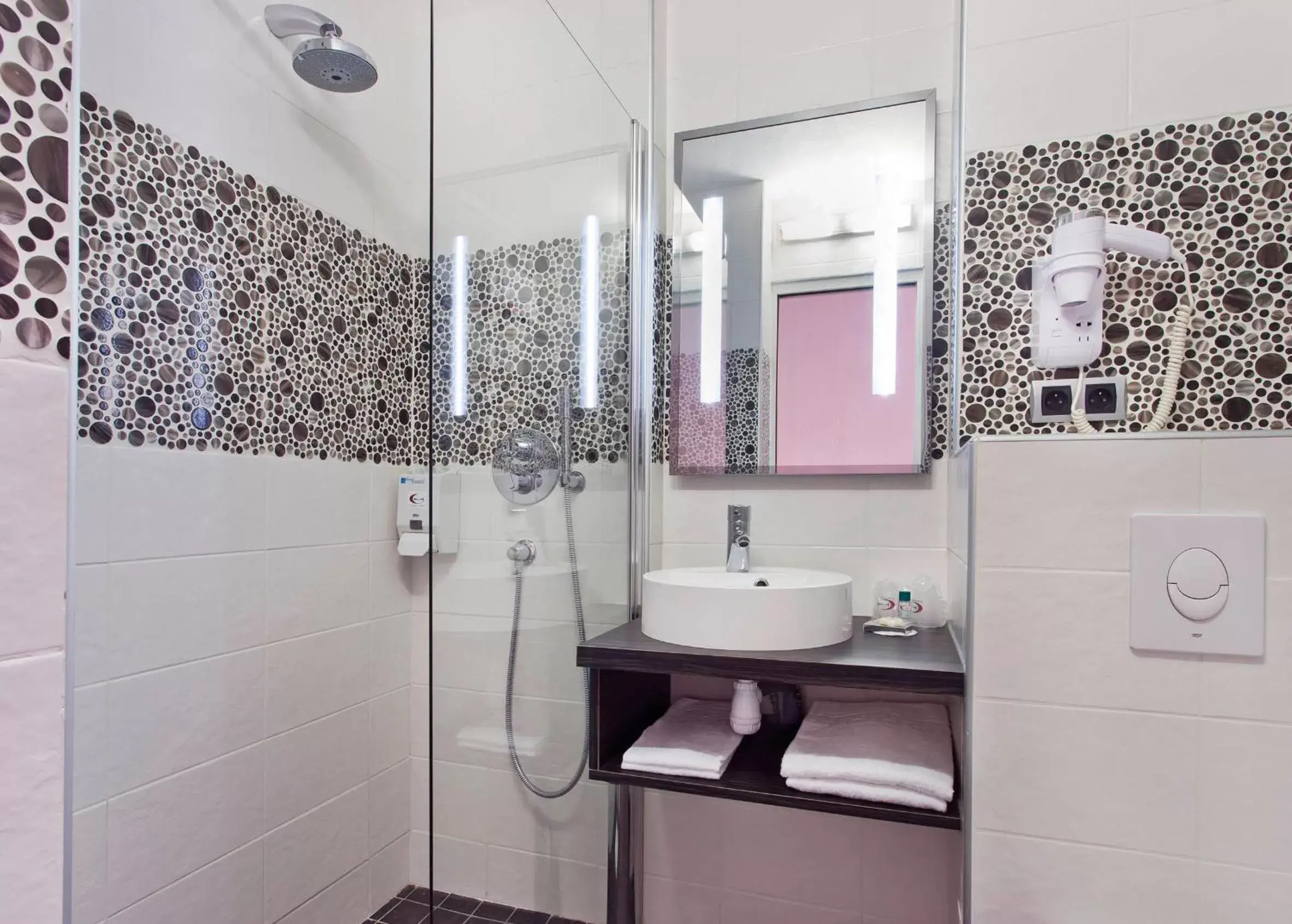 Shower, Bathroom in Tourhotel Blois