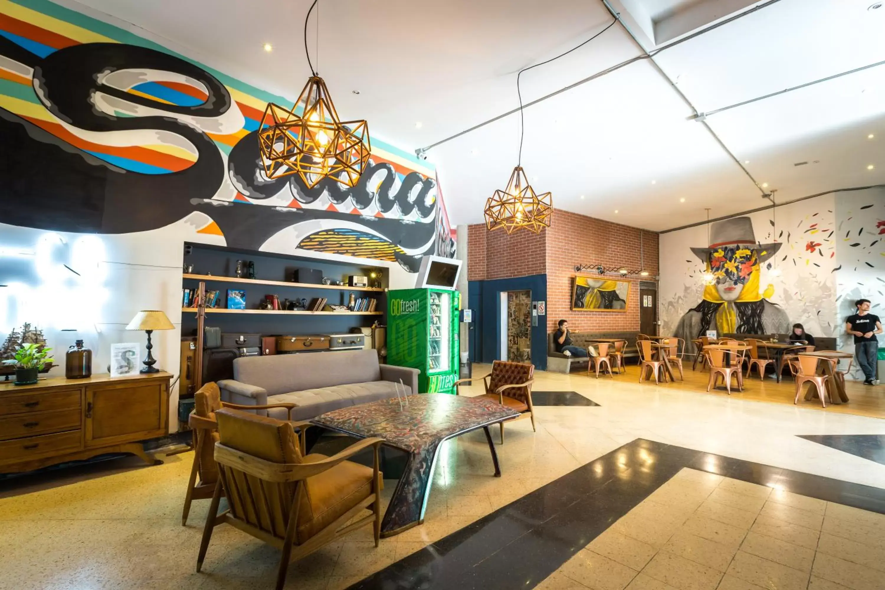 Restaurant/places to eat, Lobby/Reception in Selina Medellin
