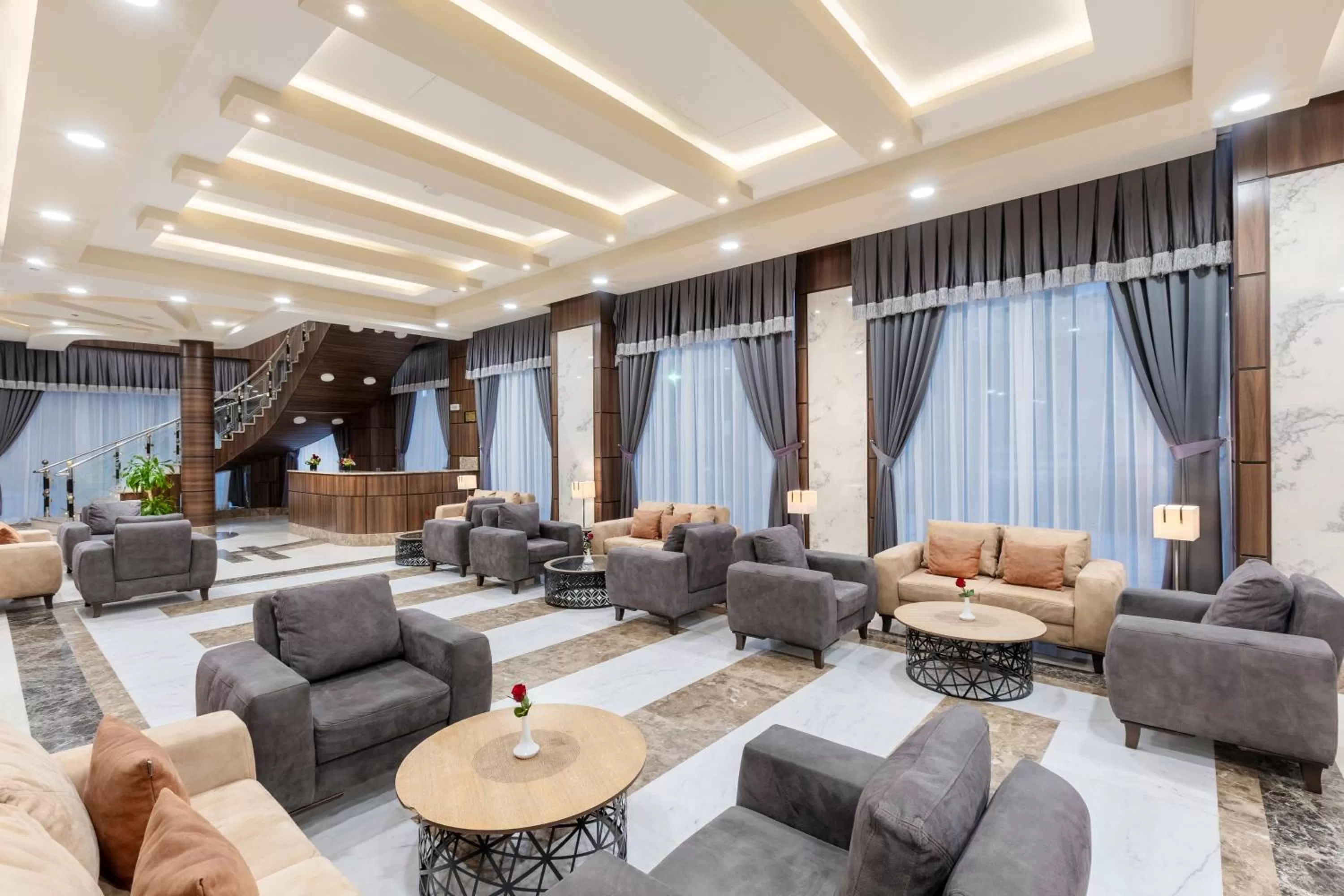 Seating area in Diwan Rose Hotel
