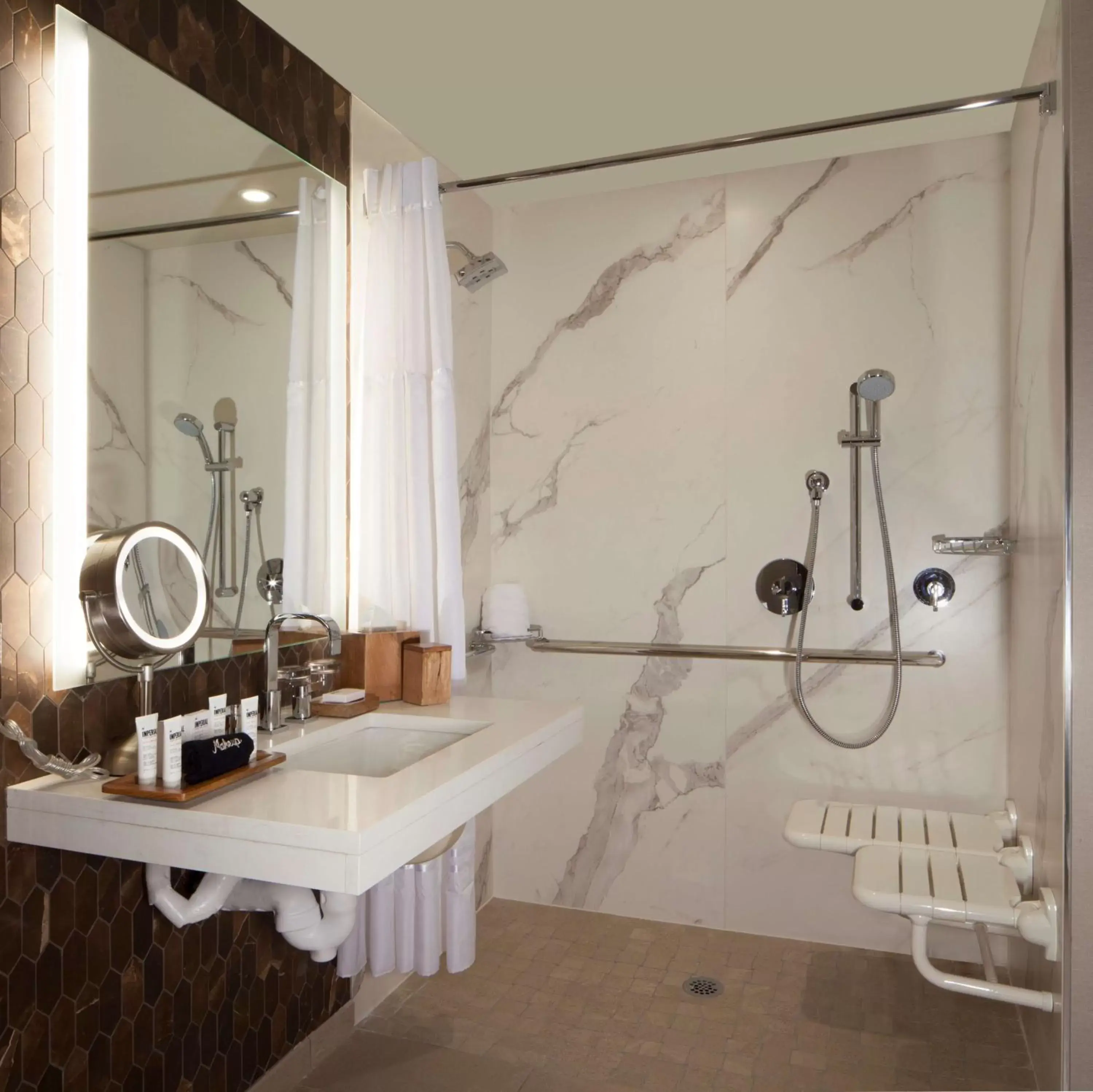 Bathroom in The Porter Portland, Curio Collection By Hilton