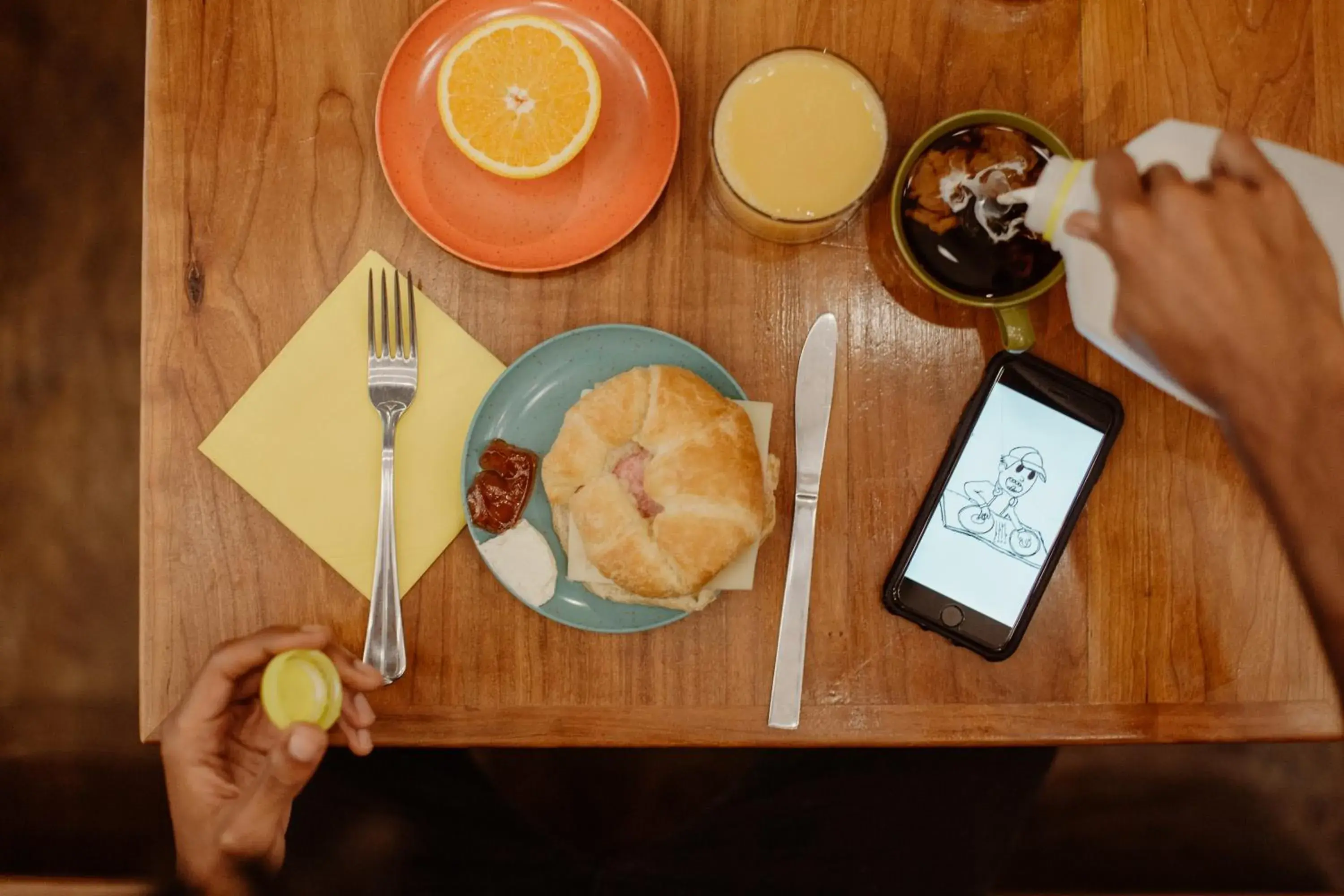 Continental breakfast in The Quisby Hostel