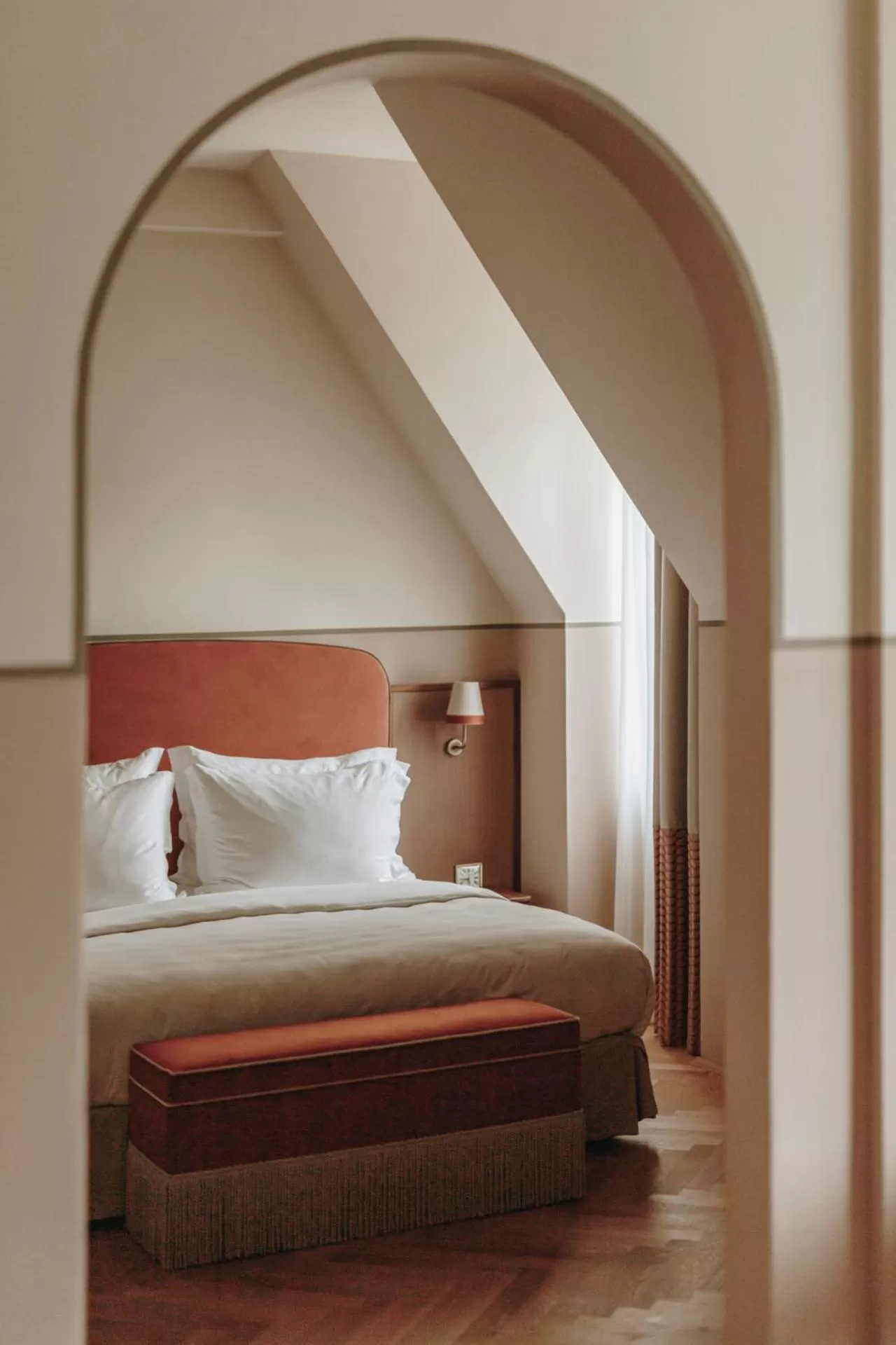 Bedroom, Bed in Parkhotel Mondschein, a Member of Design Hotels