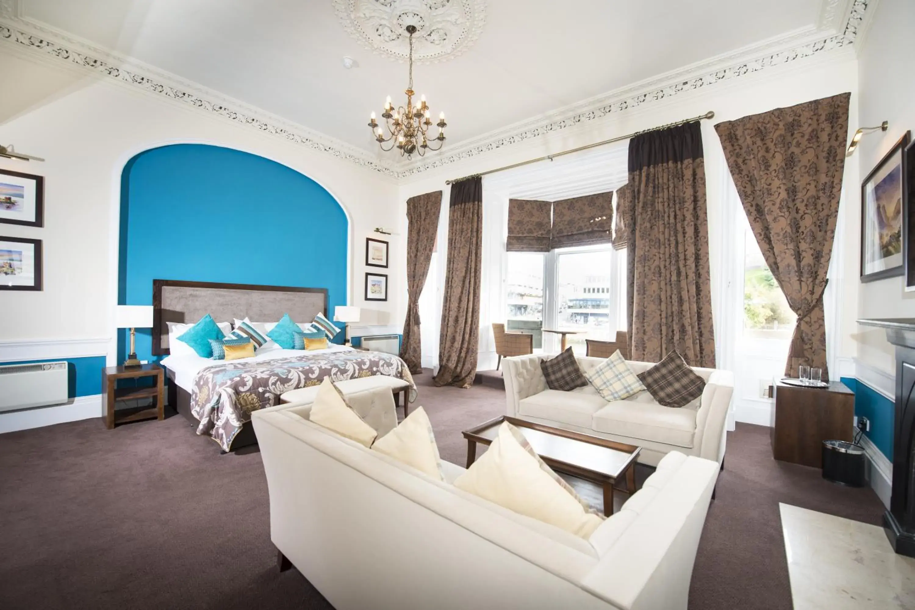 Bed, Seating Area in Columba Hotel Inverness by Compass Hospitality