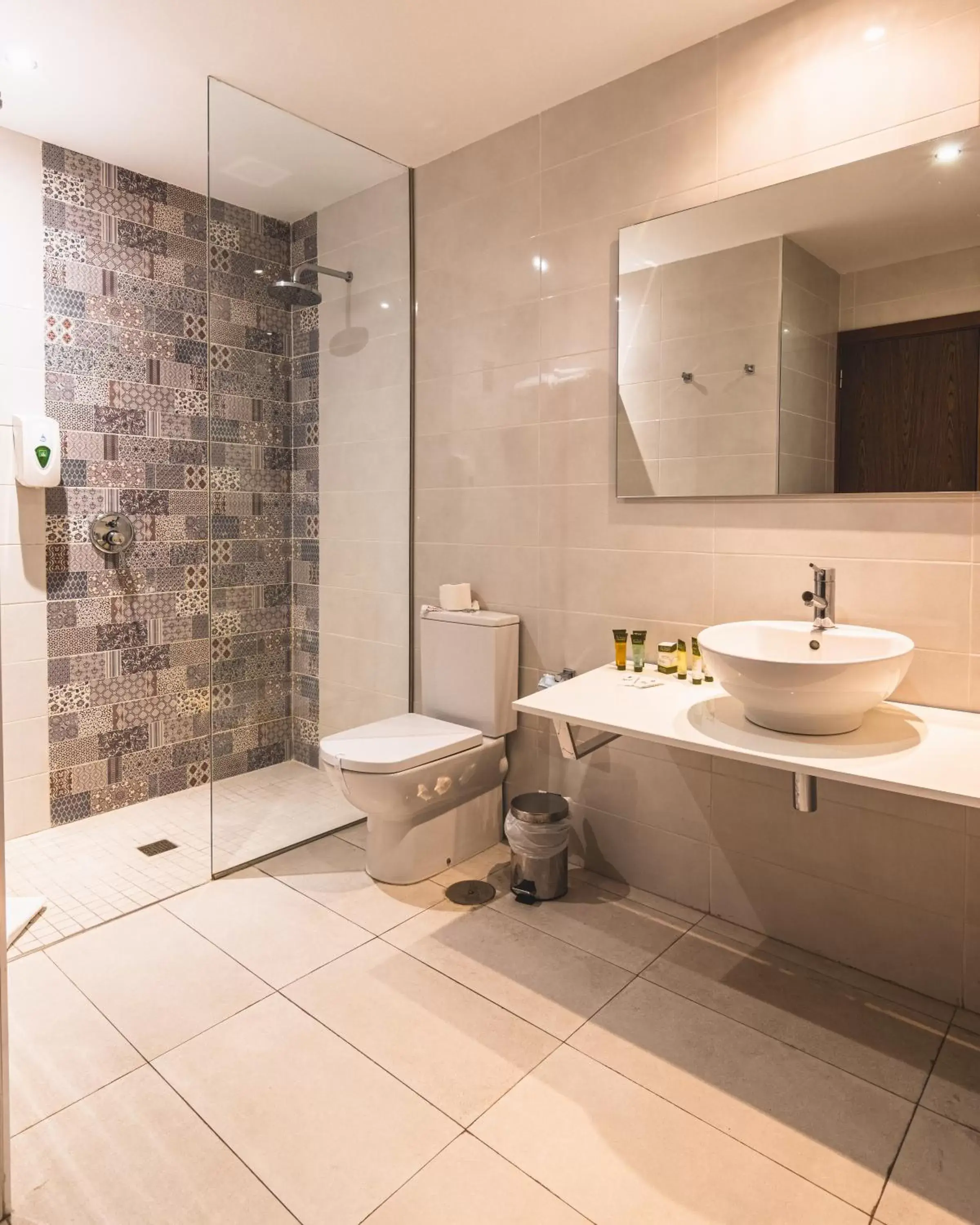 Shower, Bathroom in Hotel Adonis Plaza