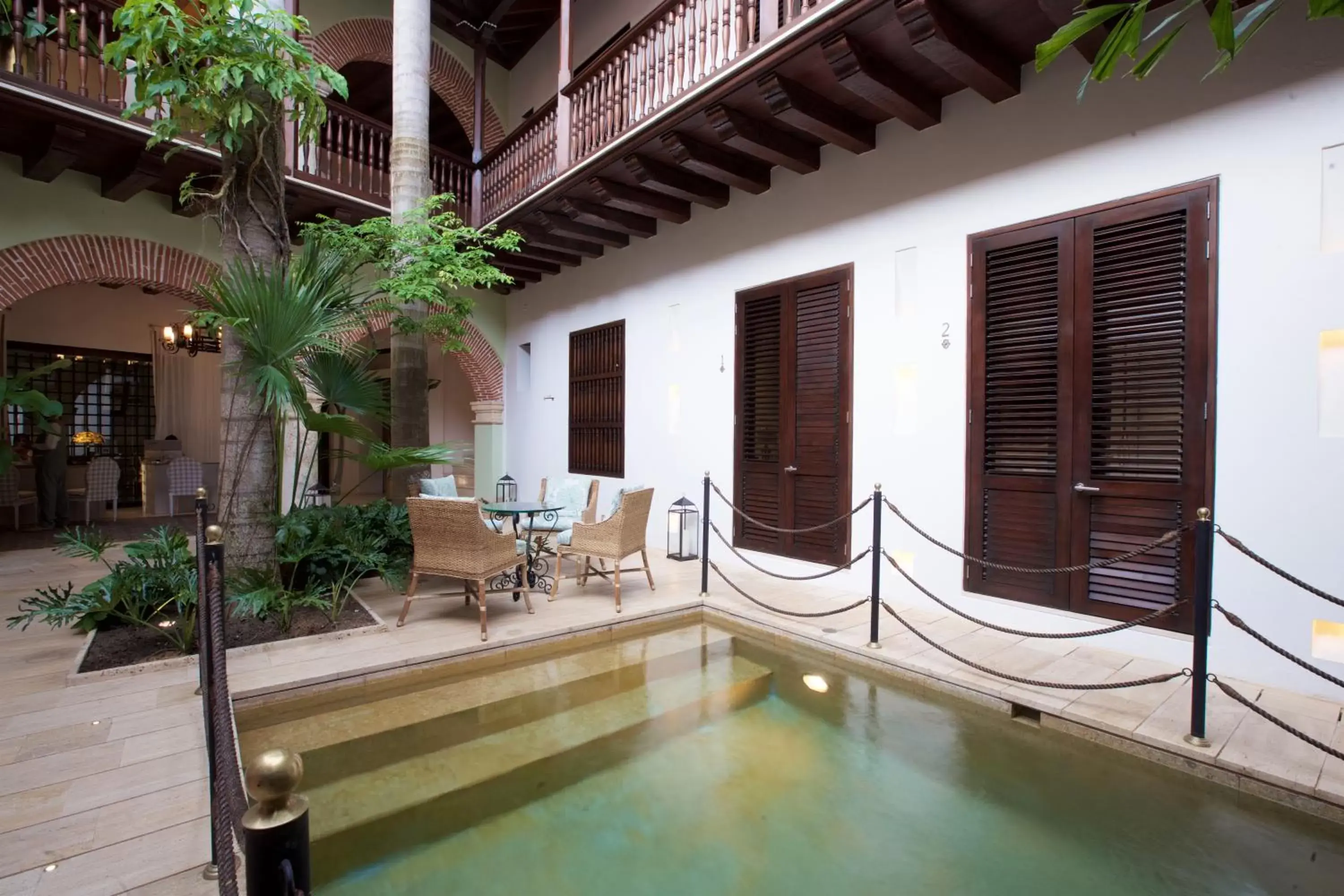 Patio, Swimming Pool in Hotel Capellán de Getsemaní