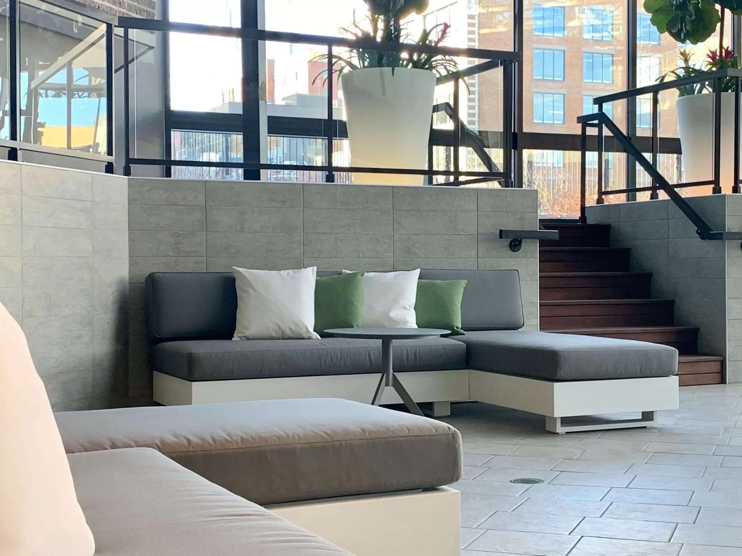 Pool view, Seating Area in DoubleTree By Hilton Montreal