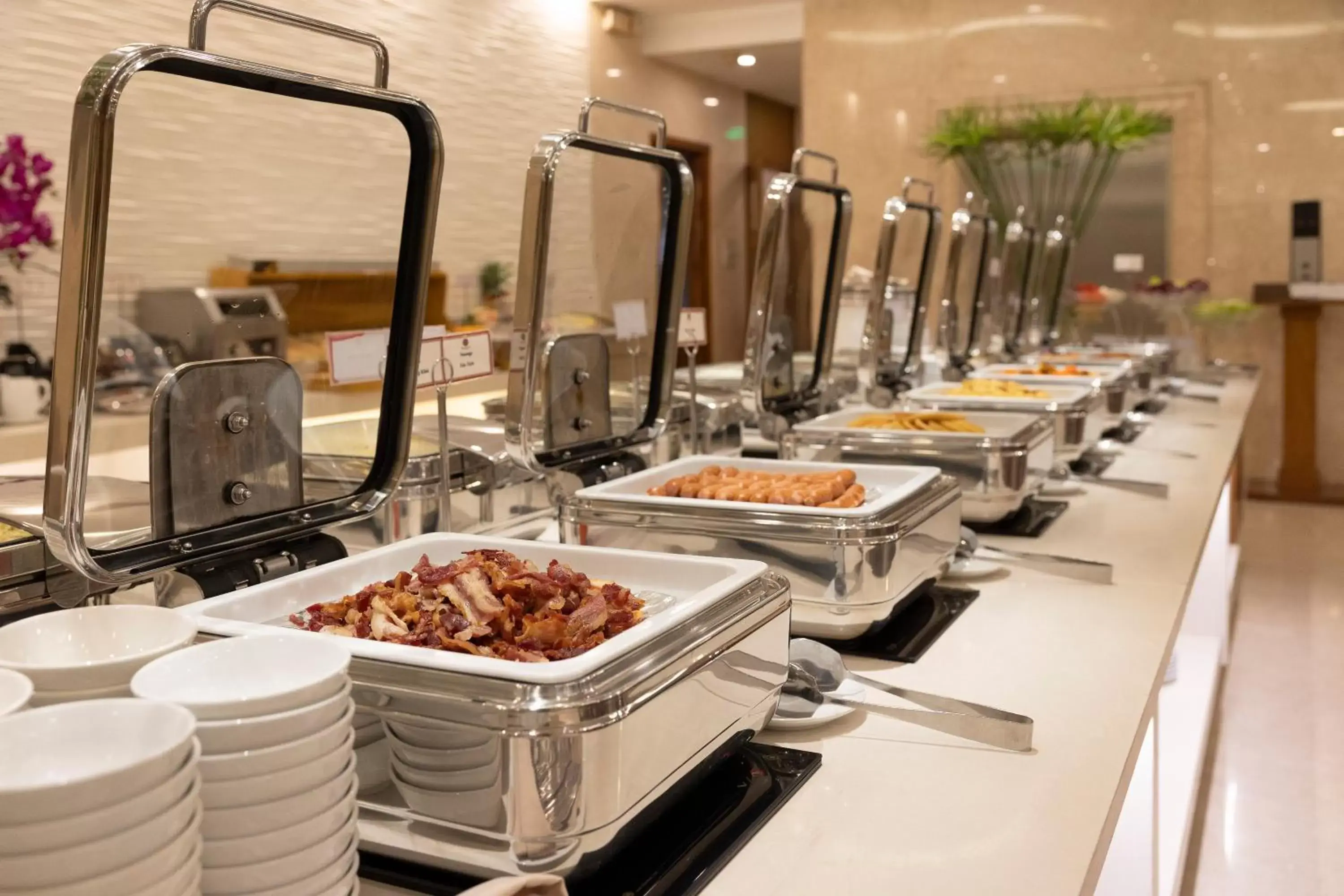 Buffet breakfast in Eden Star Saigon Hotel