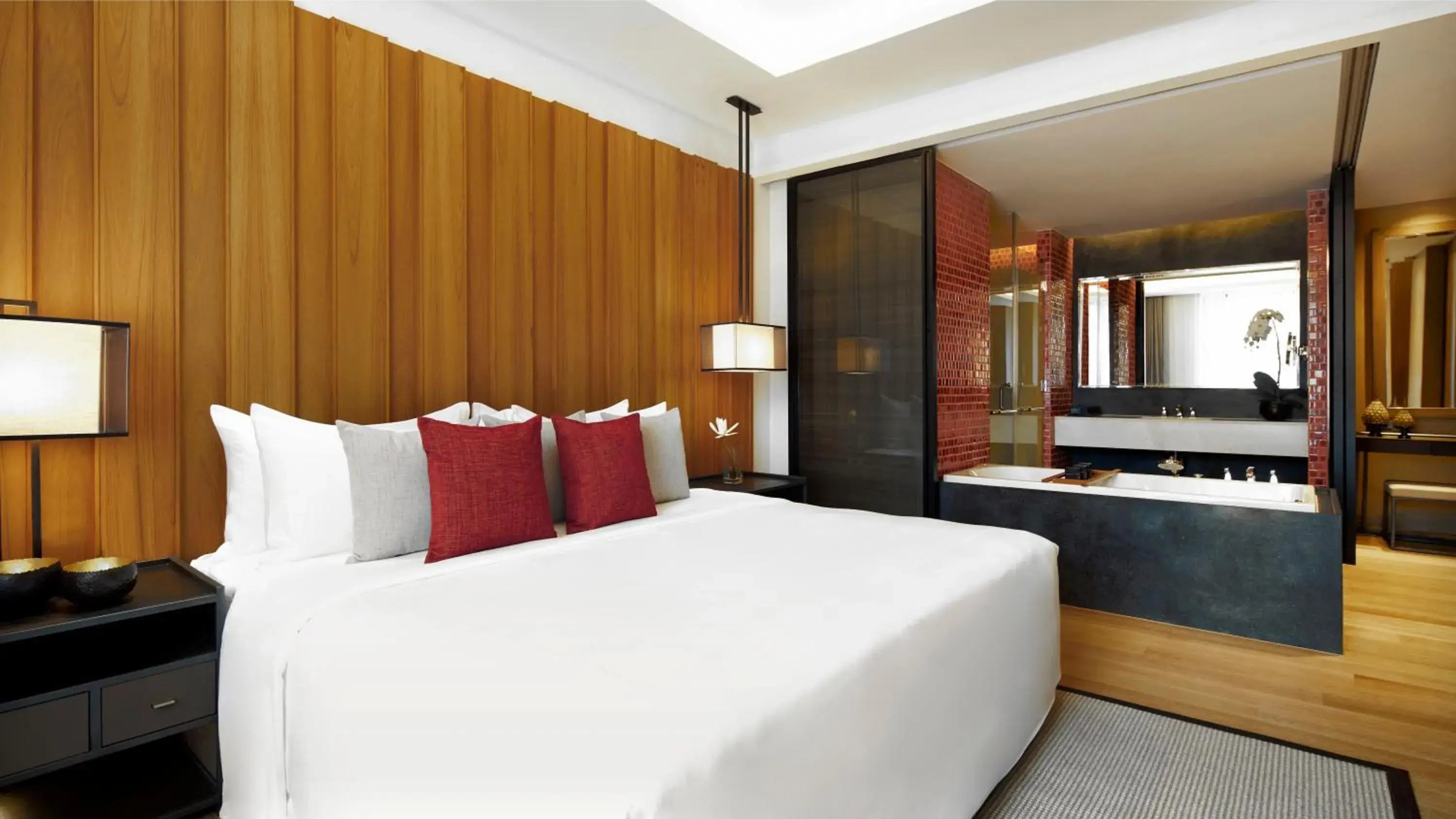 Bed in Anantara Chiang Mai Serviced Suites