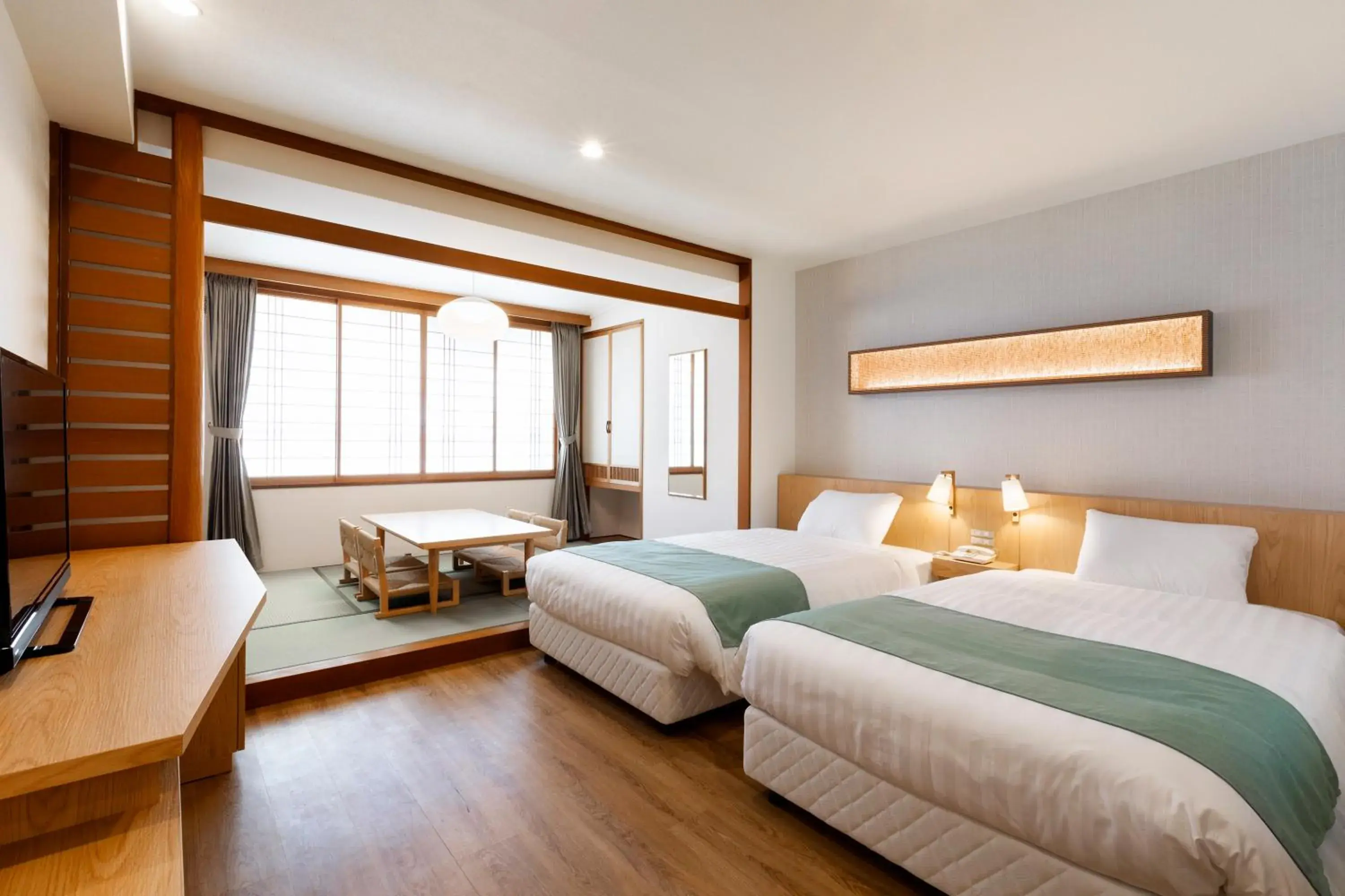 Twin Room with Tatami Area - single occupancy - Disability Access in Kitayuzawa Mori no soraniwa Twin Room with Tatami Area - single occupancy - Disability Access in Kitayuzawa Mori no soraniwa