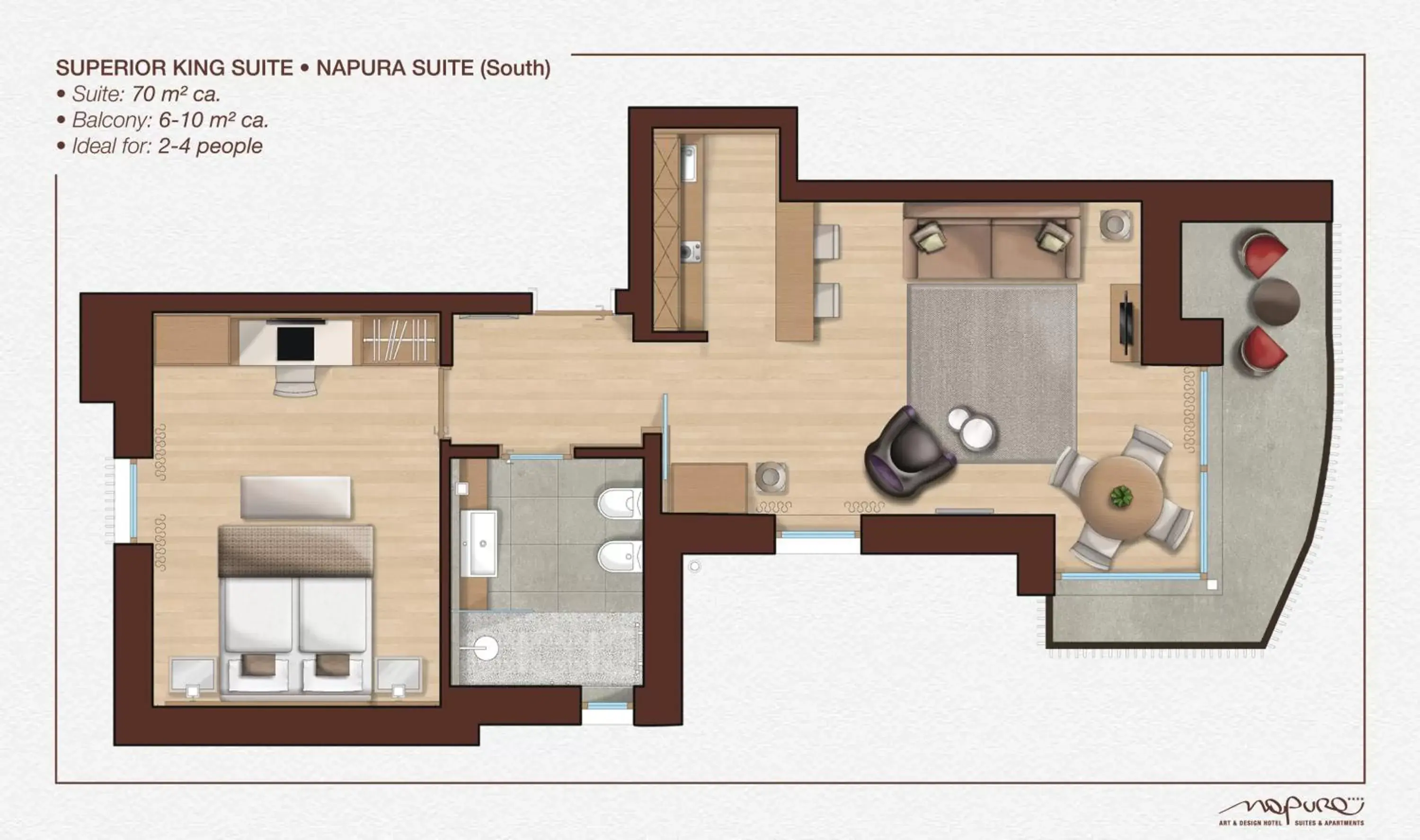 Floor Plan in Art & Design Hotel Napura