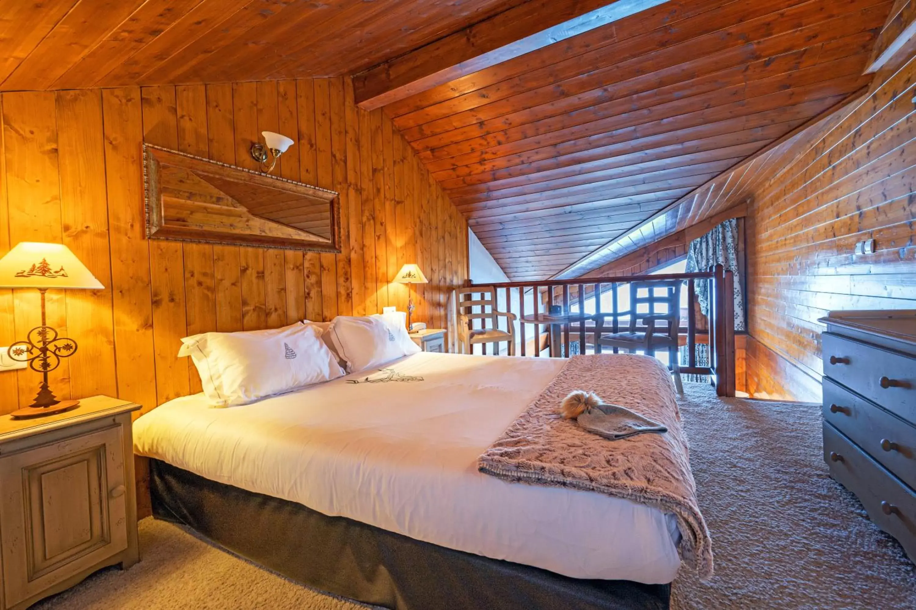 Bedroom, Bed in Hôtel les Campanules by Les Etincelles