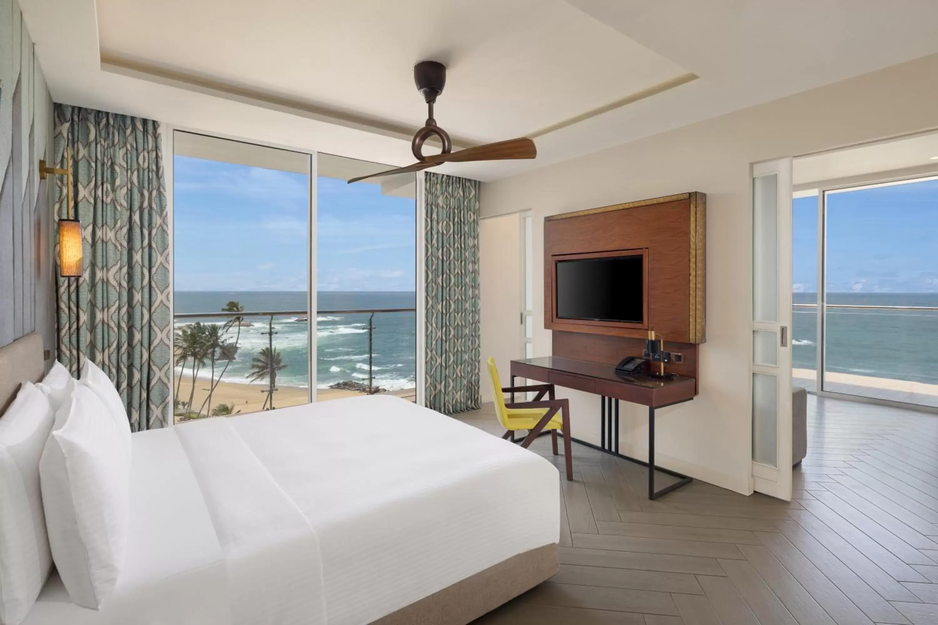 Bed, Sea View in Radisson Blu Resort Galle