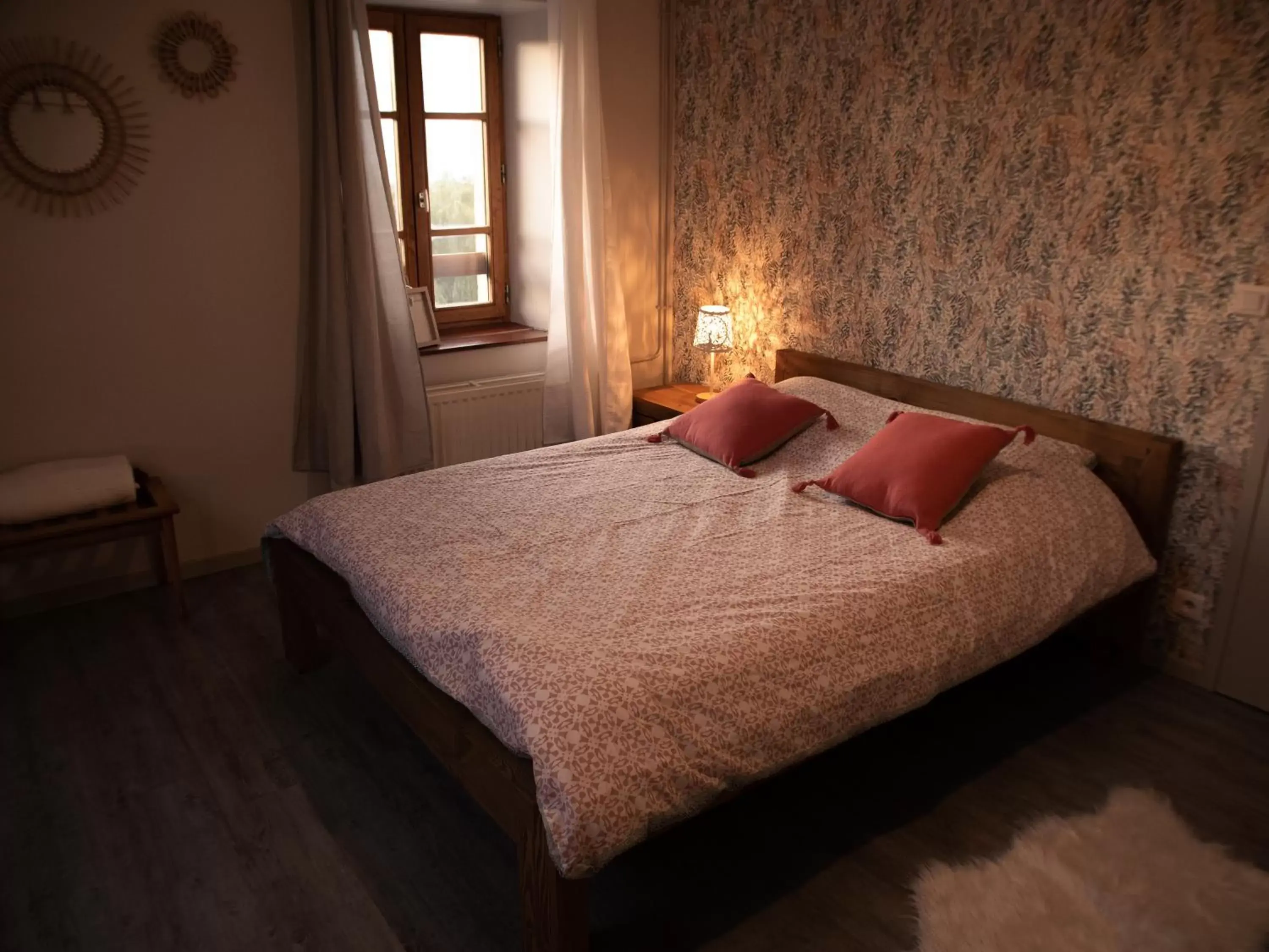 Bed in Chambre d'hôte de L'Auberge de la Fruitière