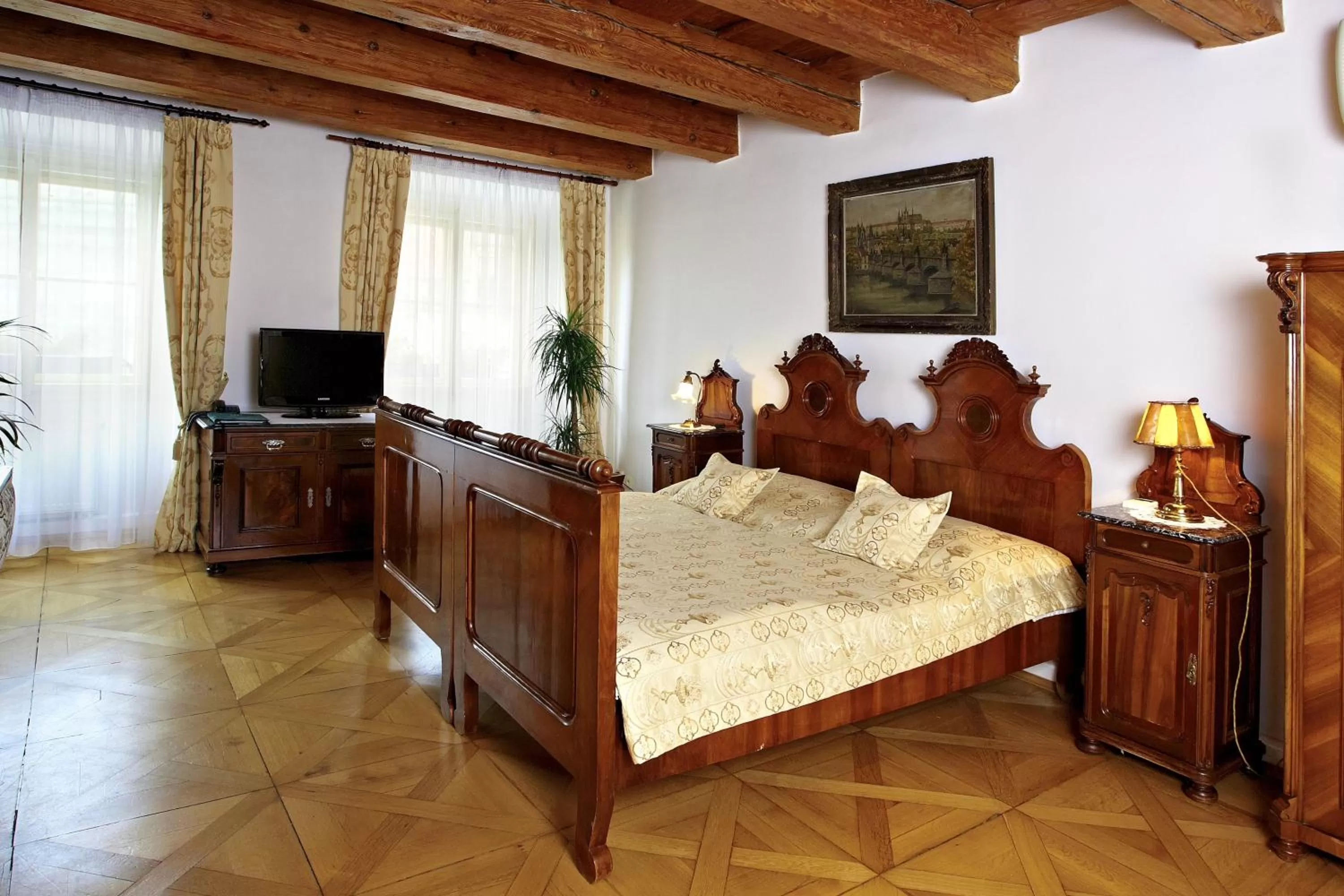 Bed in Grand Hotel Praha