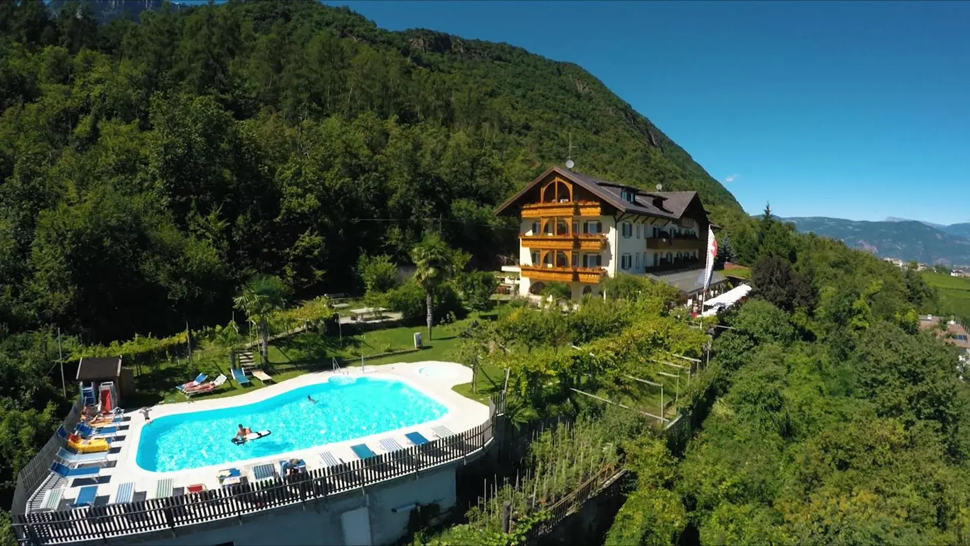 Property building, Pool View in Hotel Tannhof