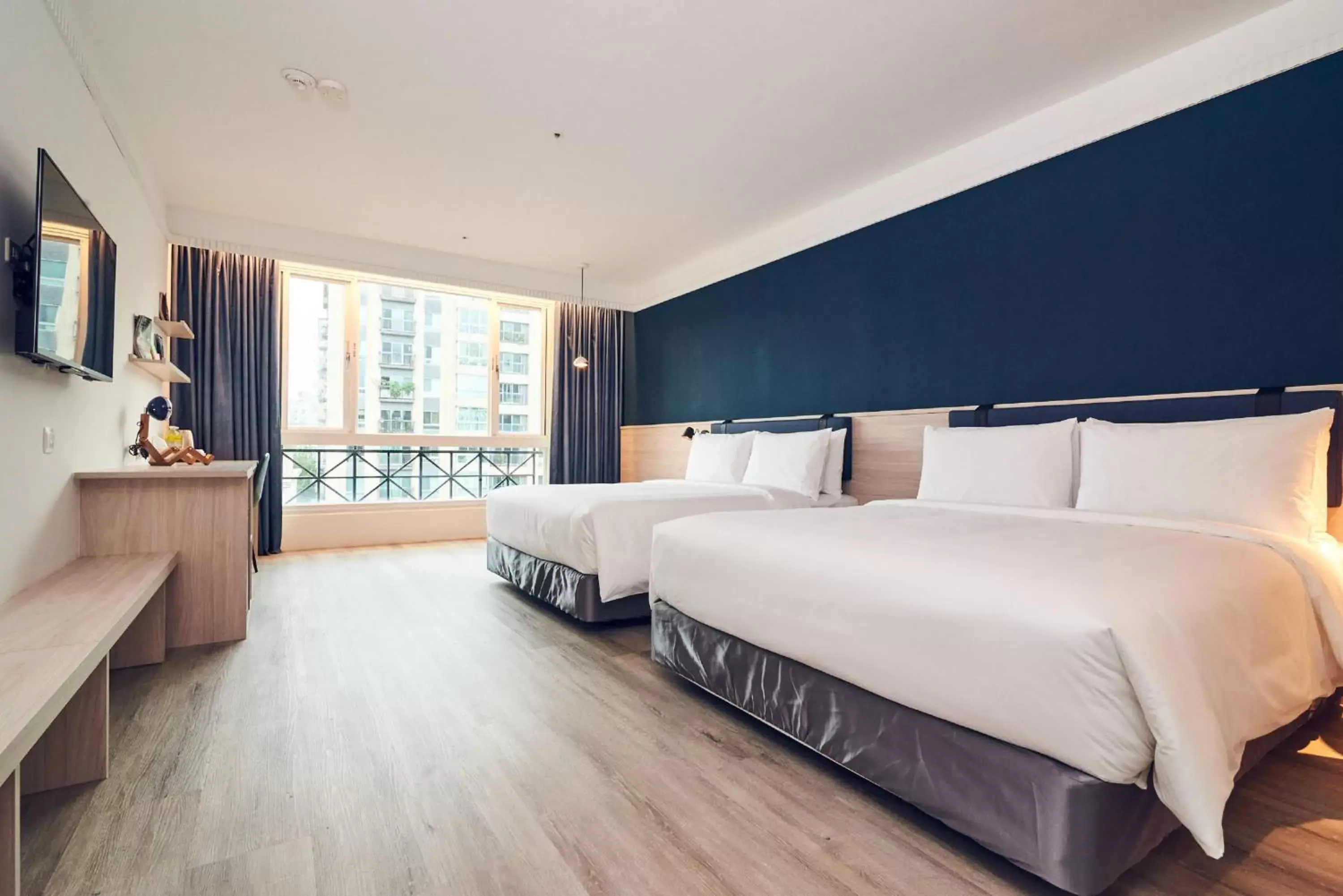 Photo of the whole room, Bed in CHECK inn Select Taipei Nangang