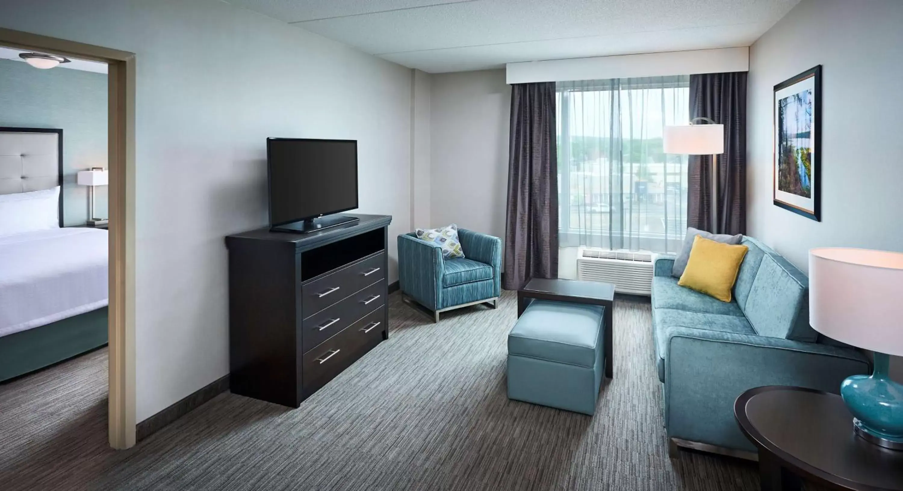 View (from property/room), TV/Entertainment Center in Homewood Suites By Hilton North Bay