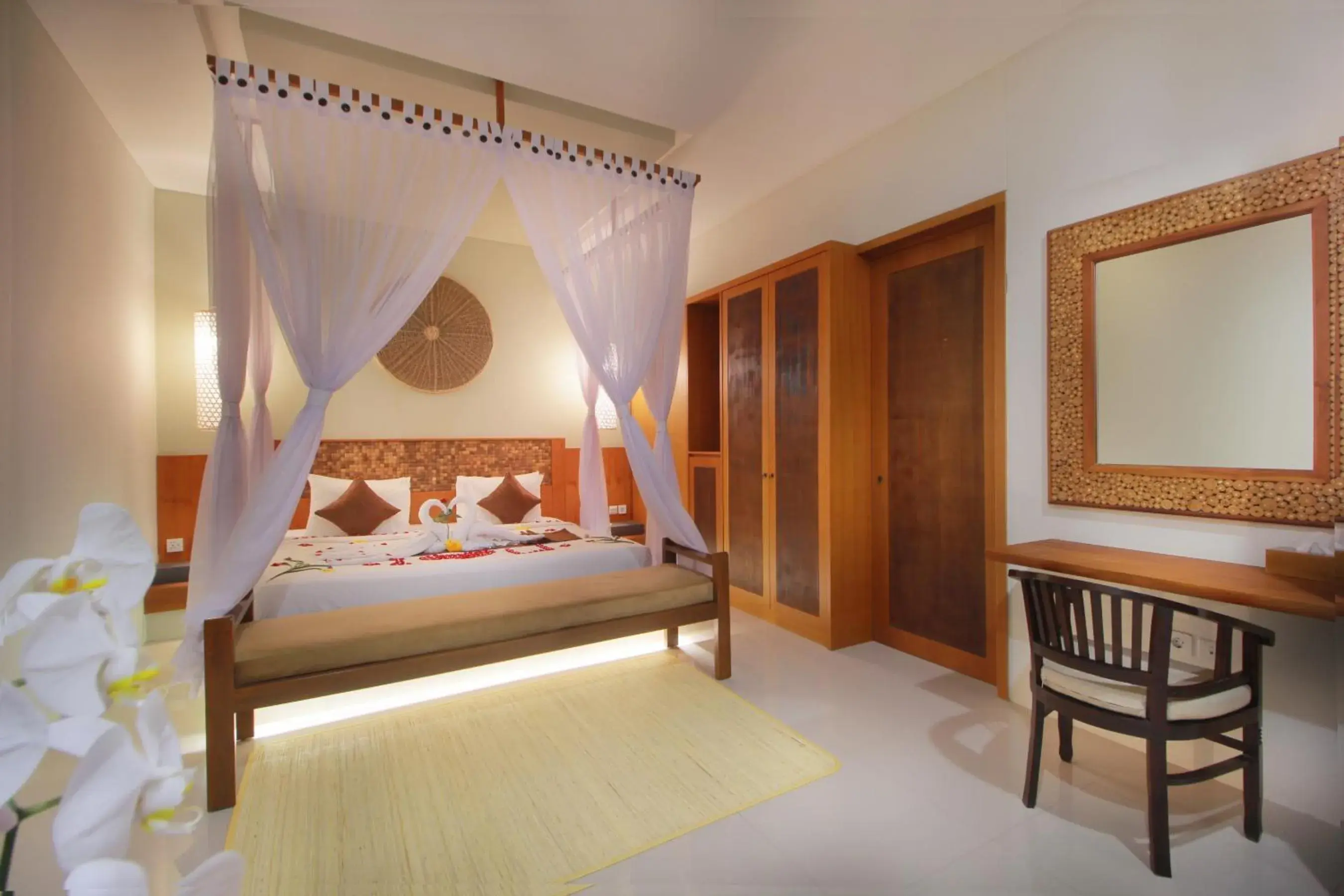 Bedroom, Bed in Maharaja Villas Bali - CHSE Certified