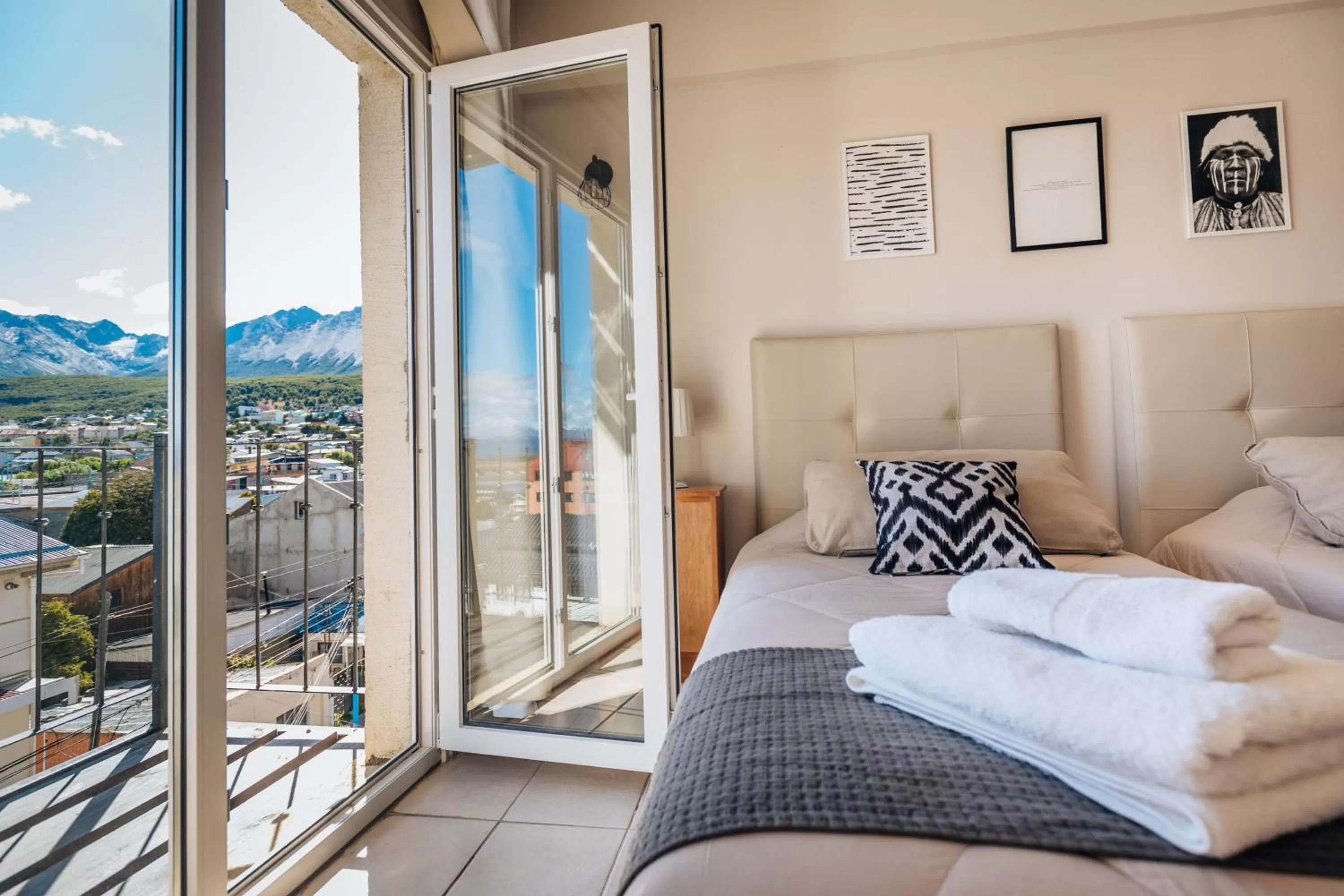 Patio, Bed in Riviera Fueguina Apartments