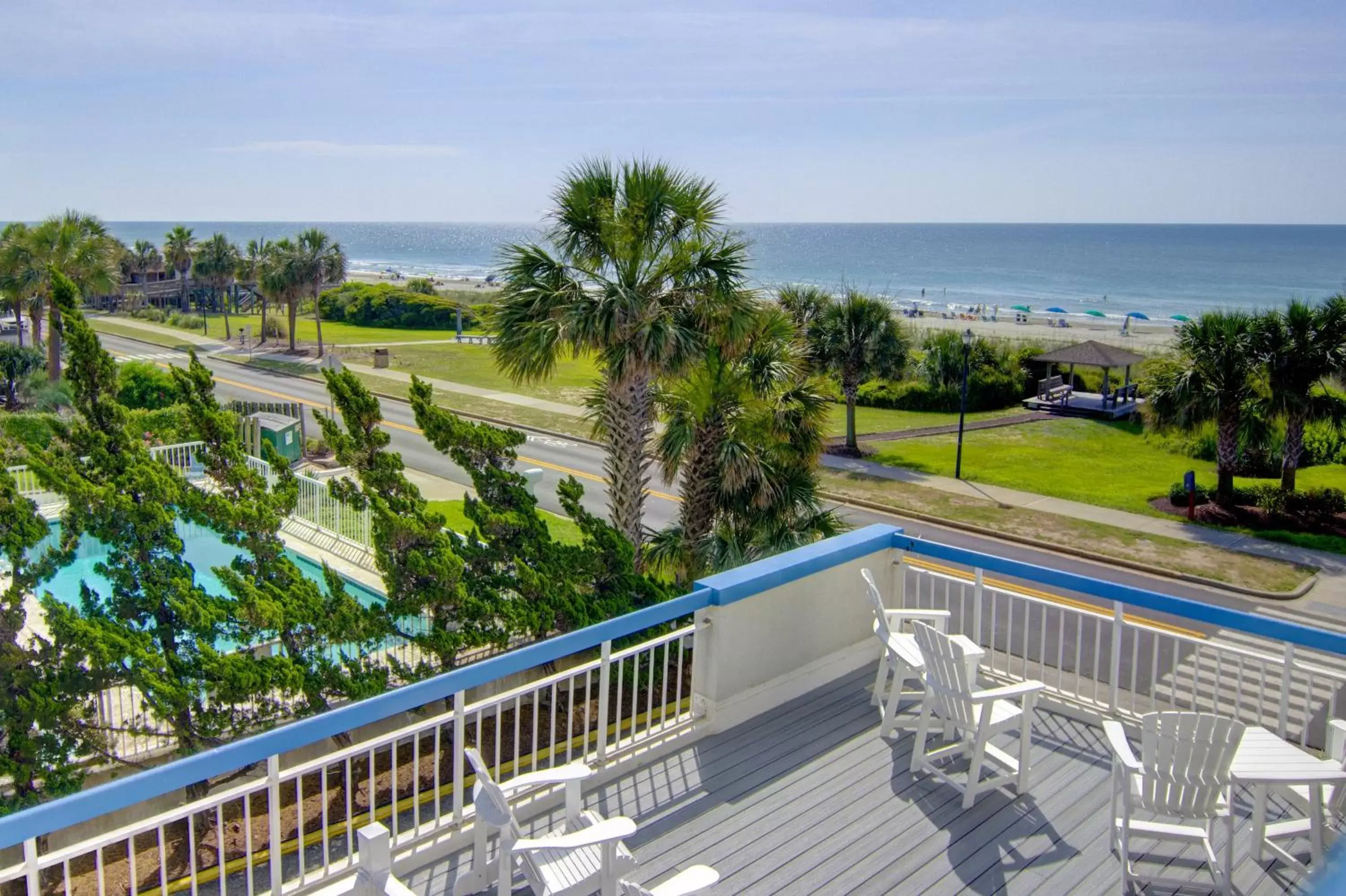 Seating area, Pool View in Forest Dunes Resort