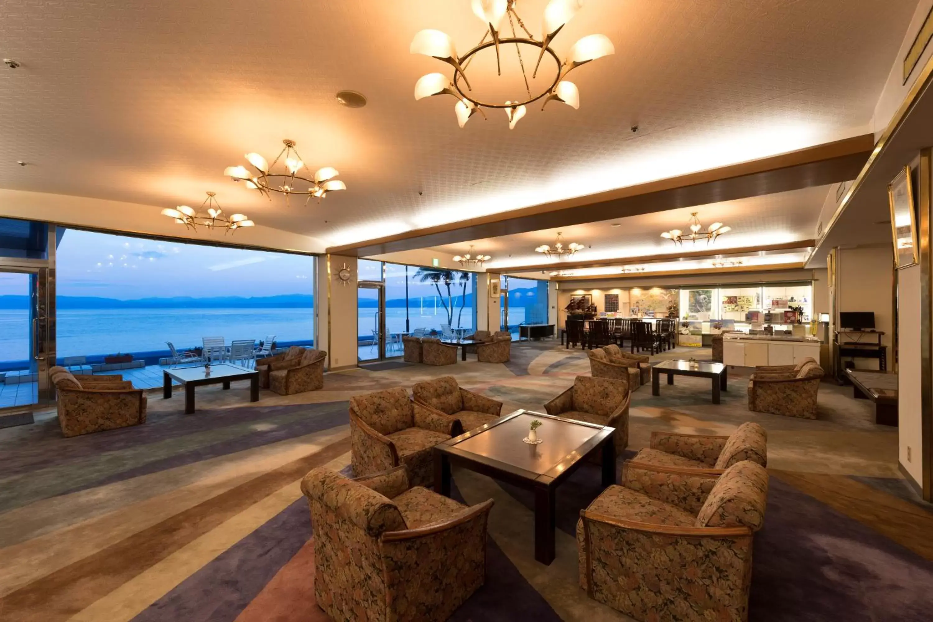 Lobby or reception, Restaurant/Places to Eat in Ibusuki Kaijo Hotel