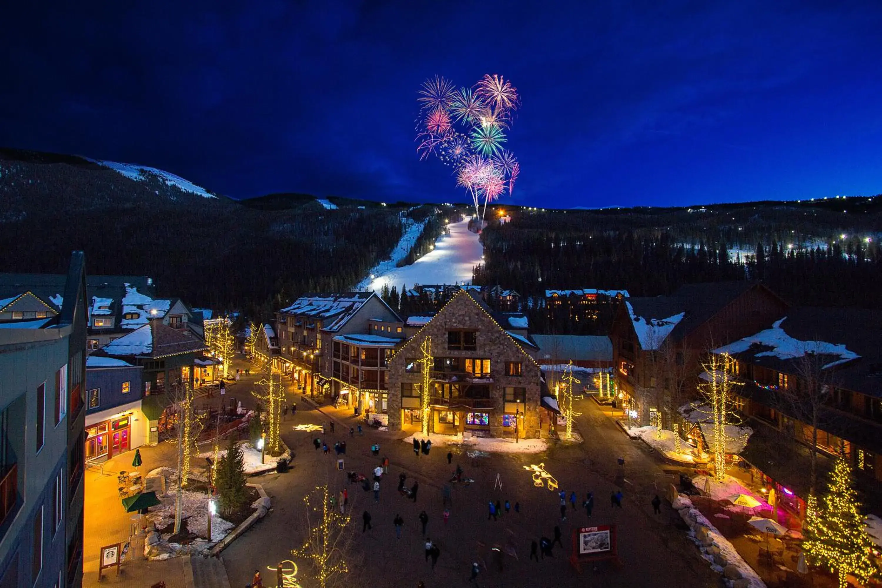 Bird's eye view, Neighborhood in River Run Village by Keystone Resort