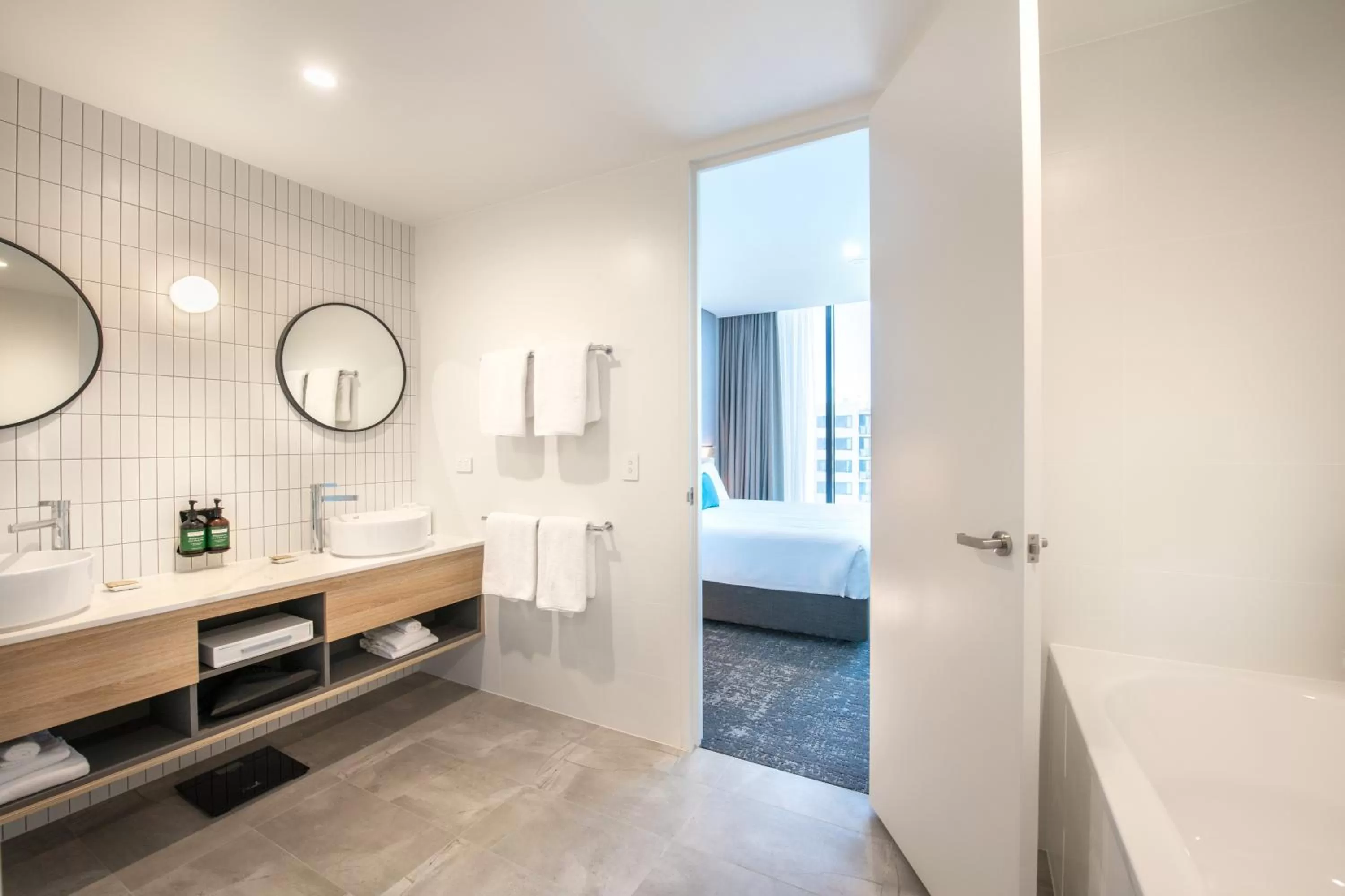 Bathroom, Bed in Crowne Plaza Adelaide by IHG