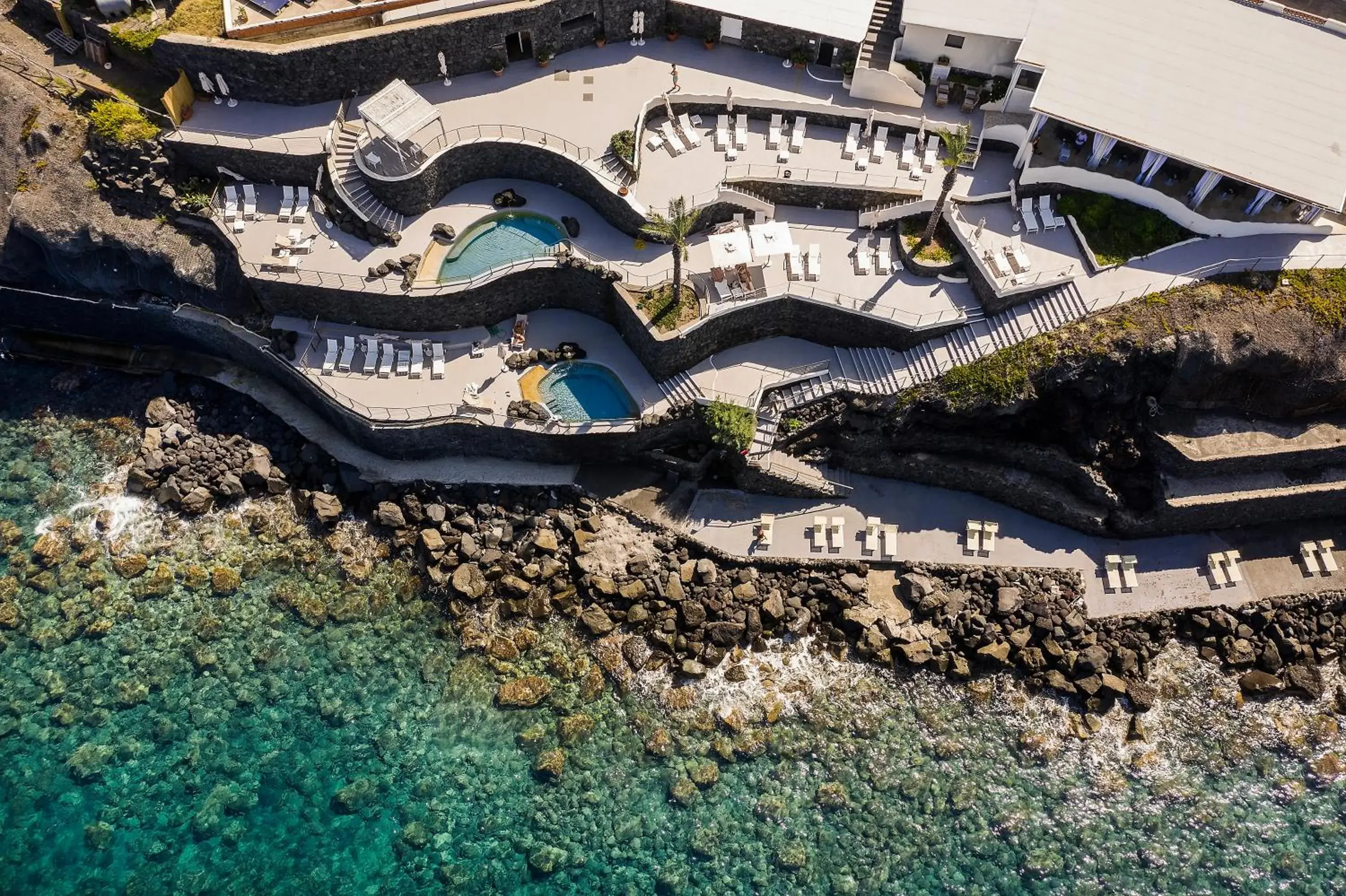 Swimming pool, Bird's-eye View in Therasia Resort Sea and SPA