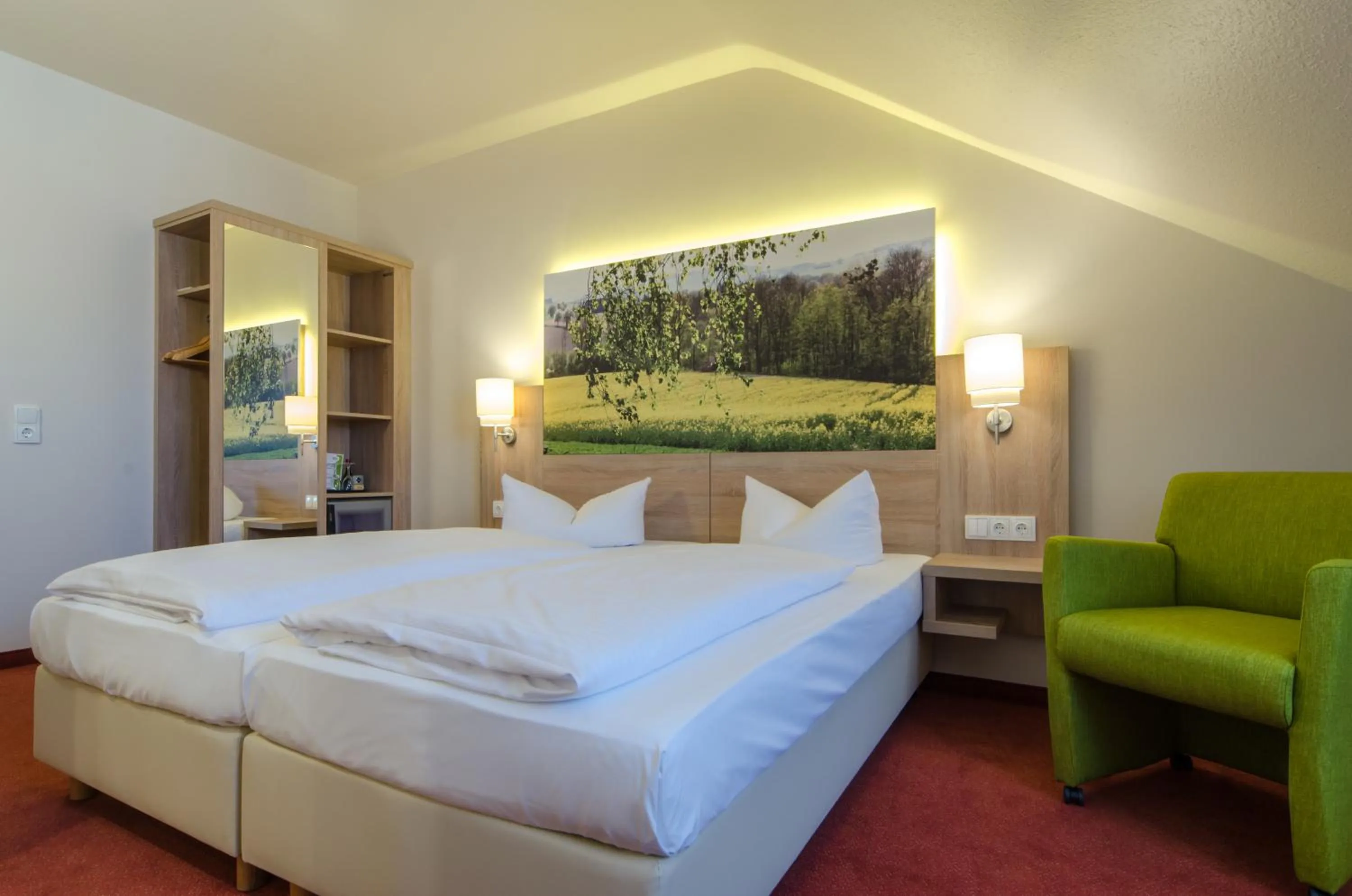 Decorative detail, Bed in Garden Hotel