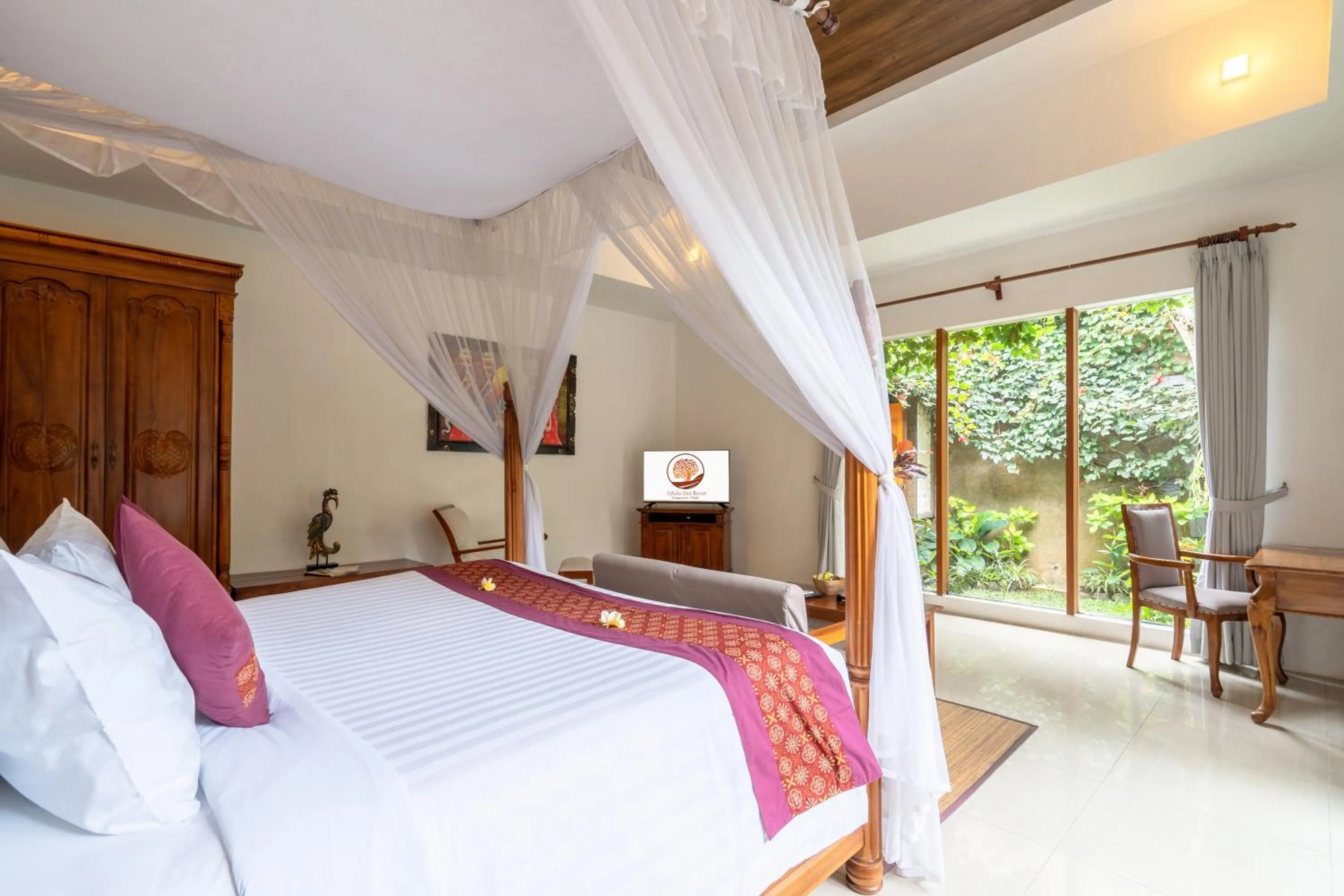 Bed in Ashoka Tree Resort at Tanggayuda