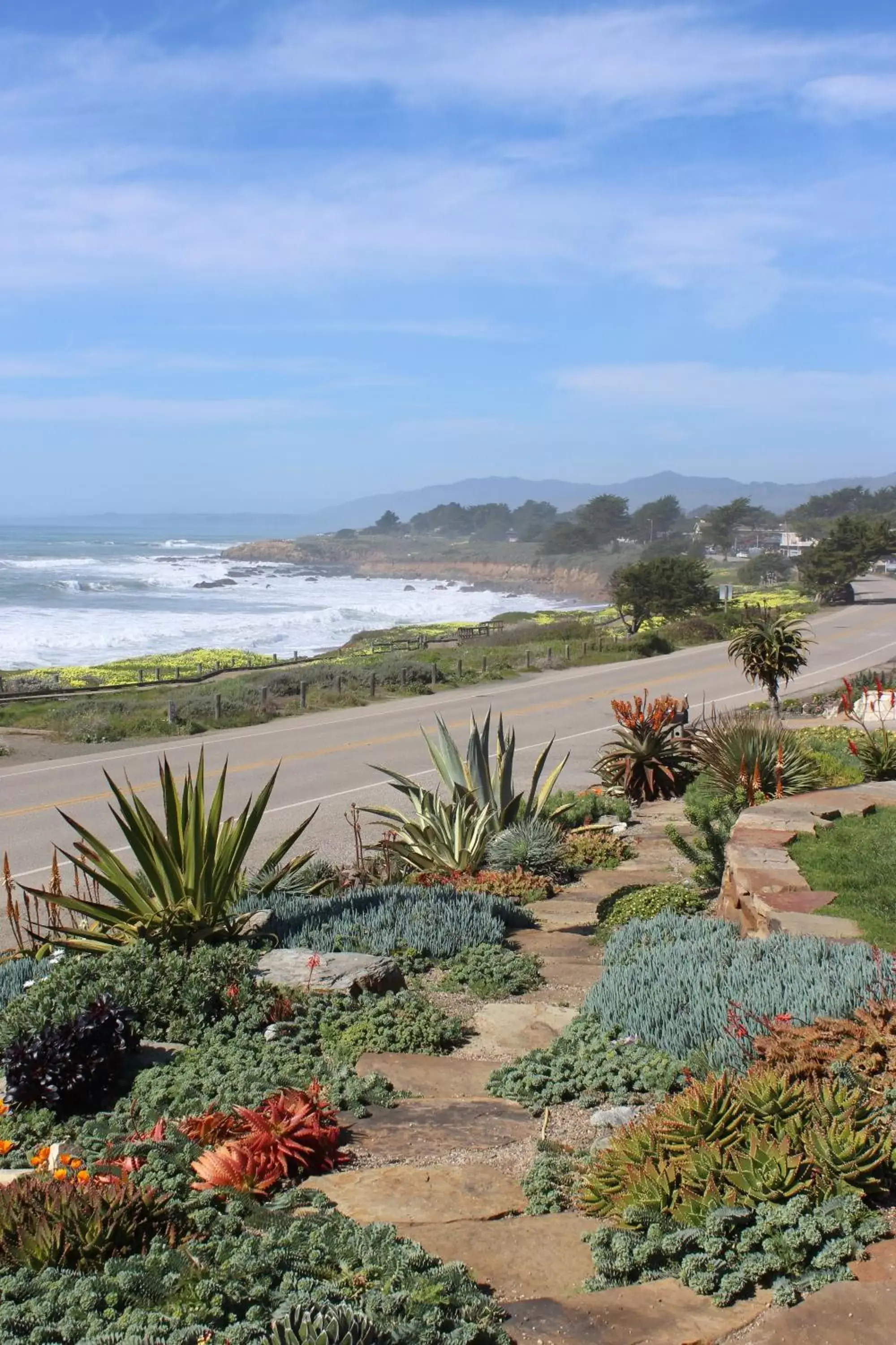 Garden view in Cambria Shores Inn