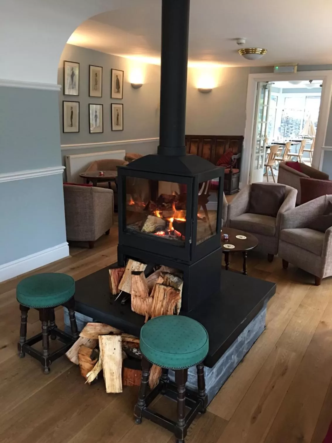 Communal lounge/ TV room in Tynycornel Hotel