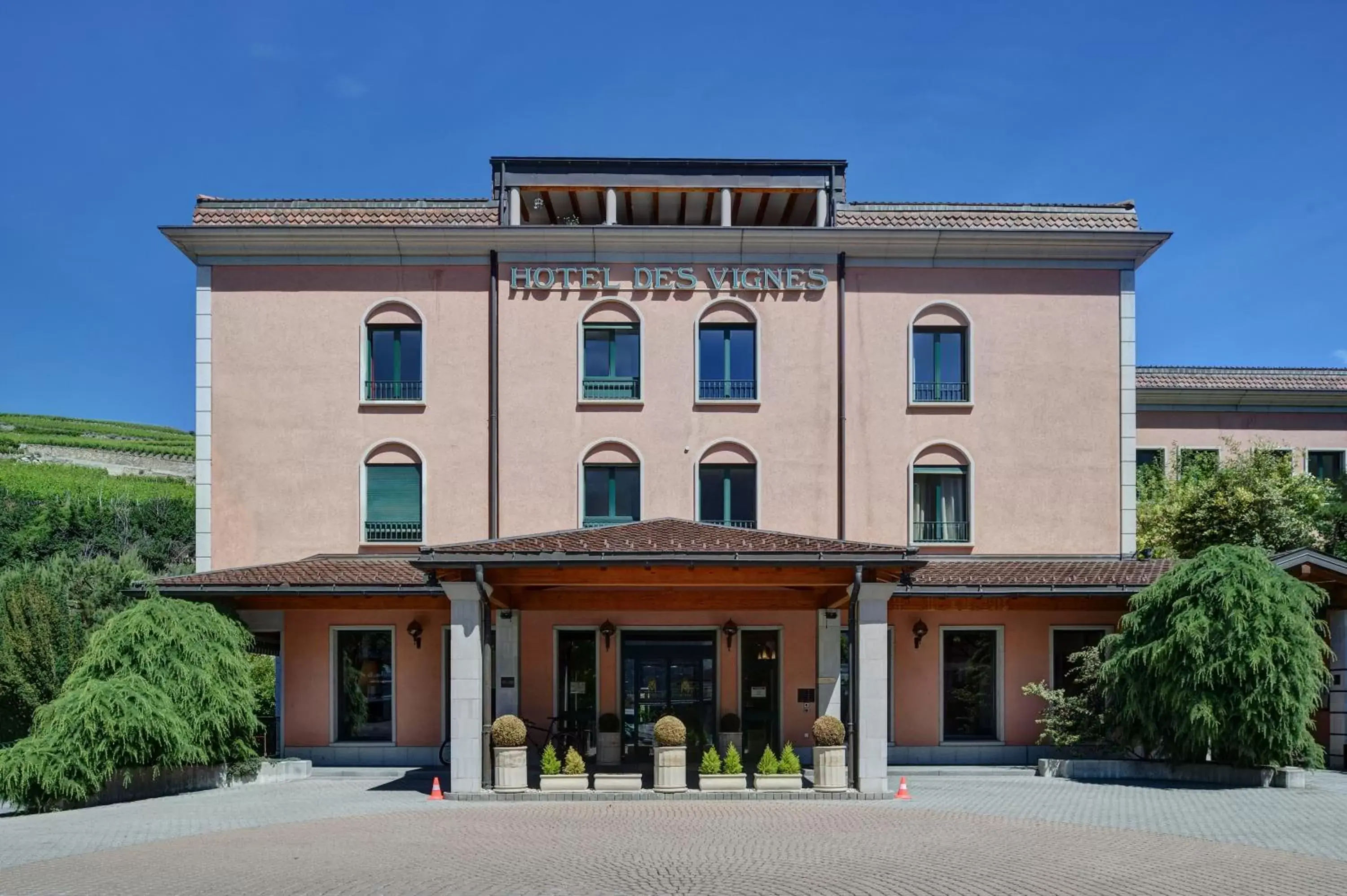 Lobby or reception, Facade/Entrance in Hôtel des Vignes