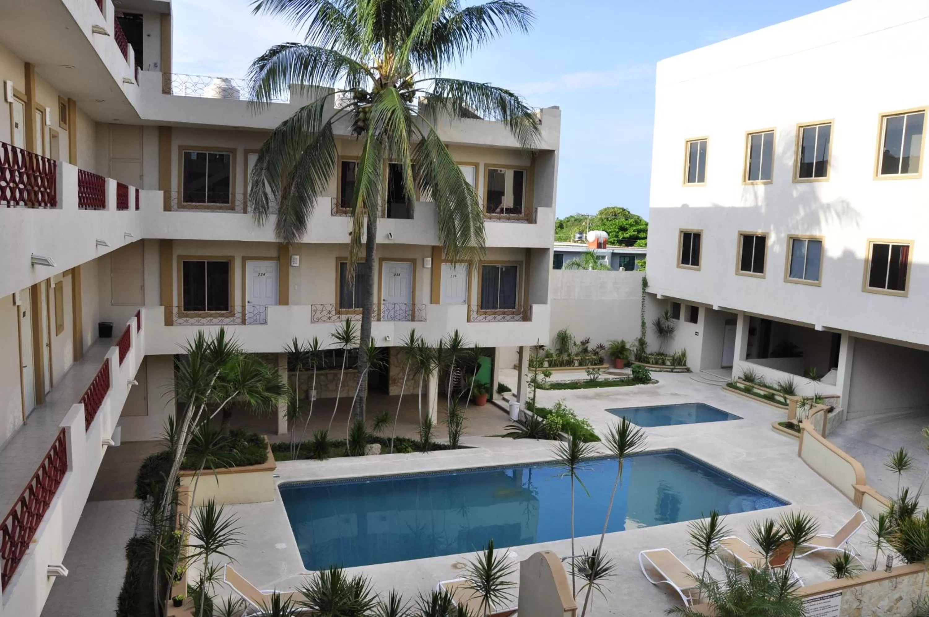 Pool view in Hotel Mediterraneo