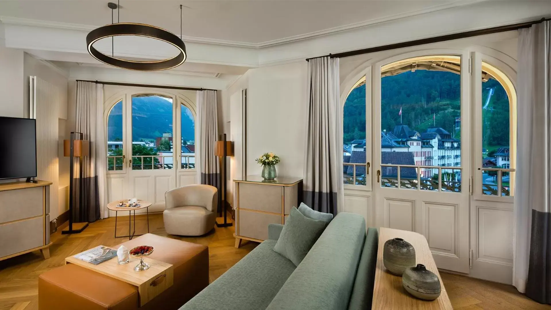 Property building, Seating Area in Kempinski Palace Engelberg