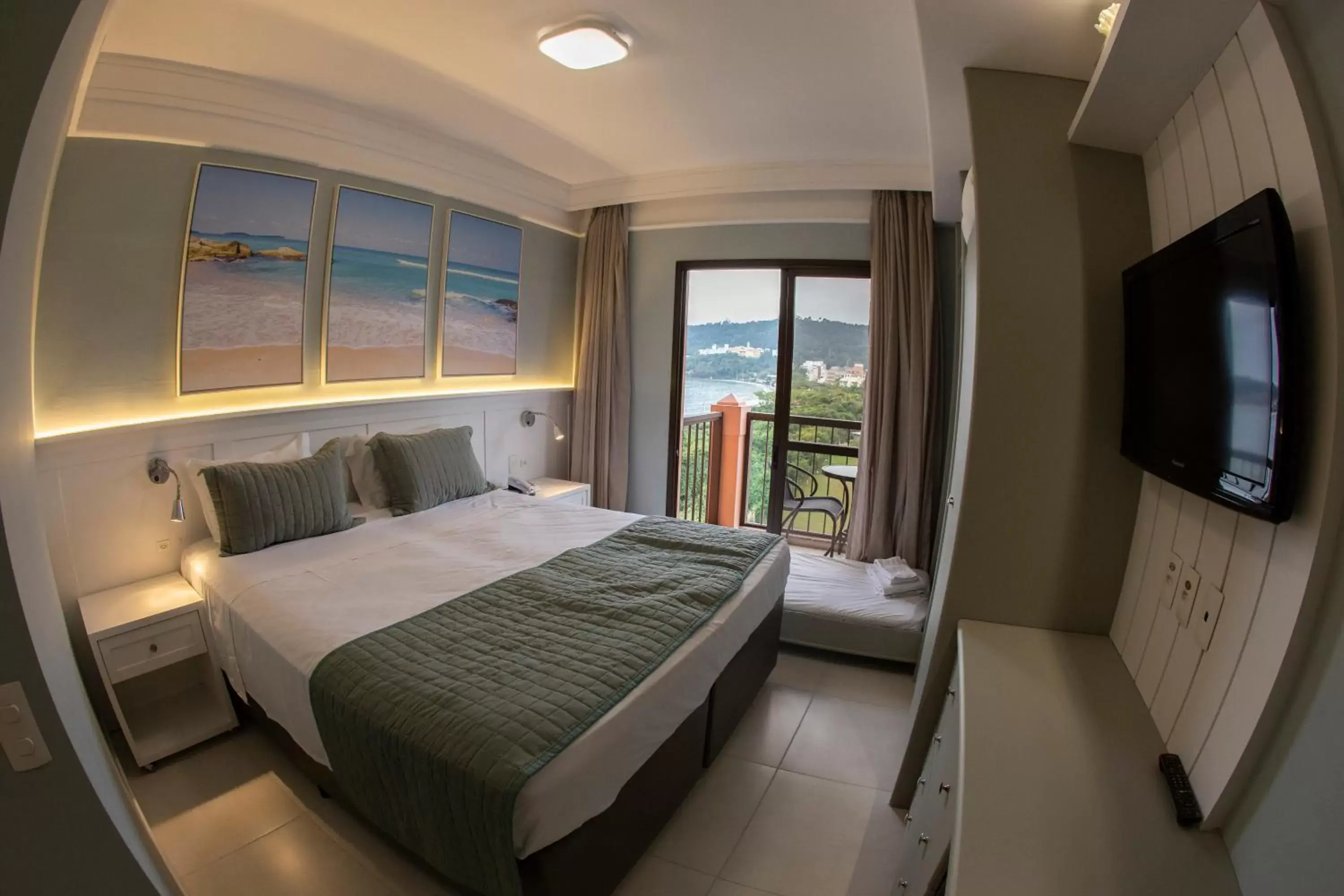 Bedroom, Bed in Jurerê Beach Village - Studio Vista Mar Bedroom, Bed in Jurerê Beach Village - Studio Vista Mar