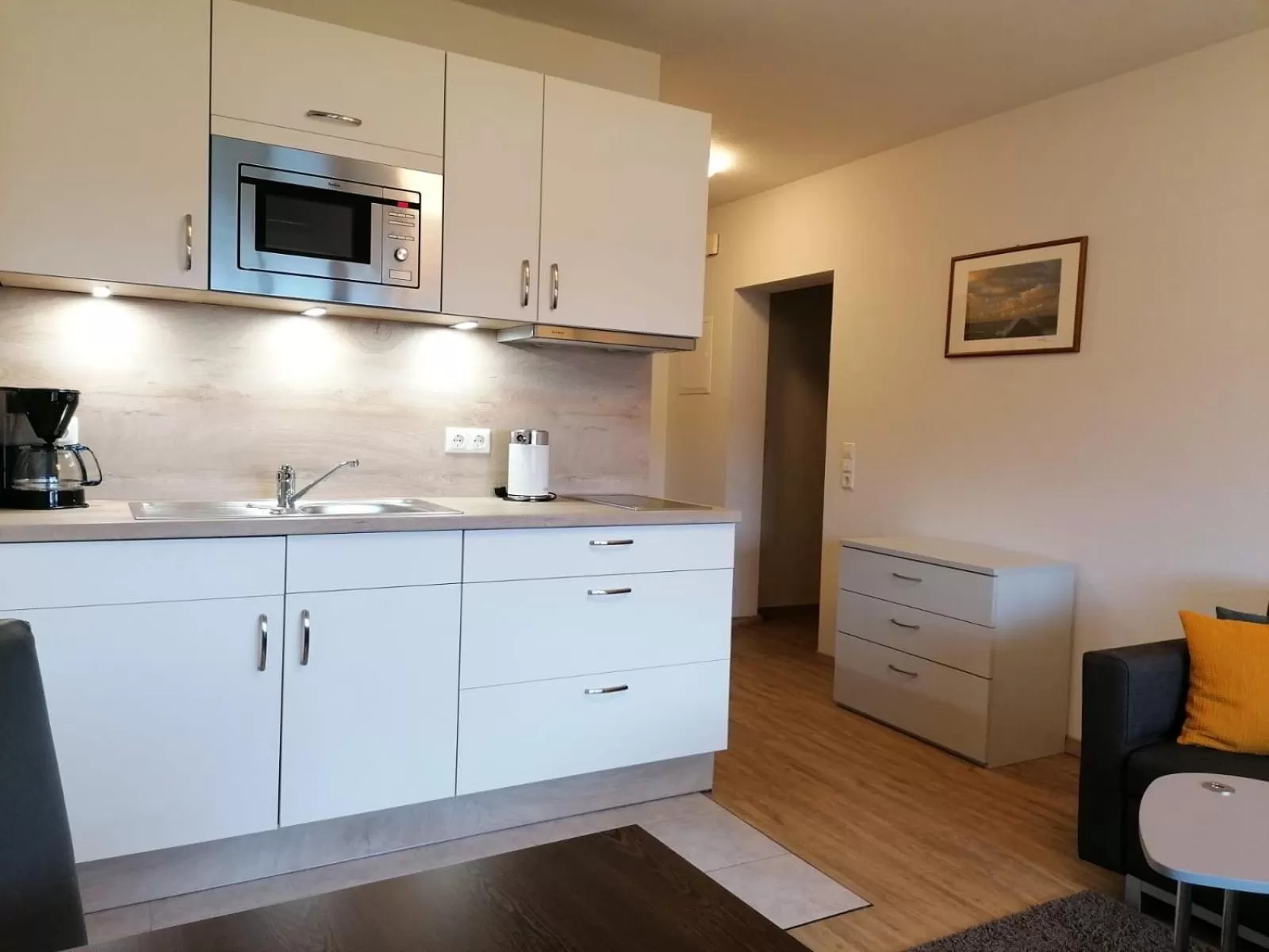 Kitchen or kitchenette in Mare Balticum Urlaub auf Rügen