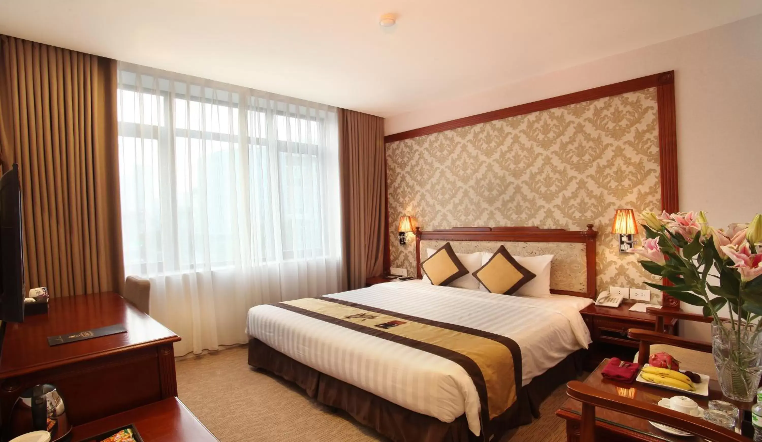Bed in Western Hanoi Hotel